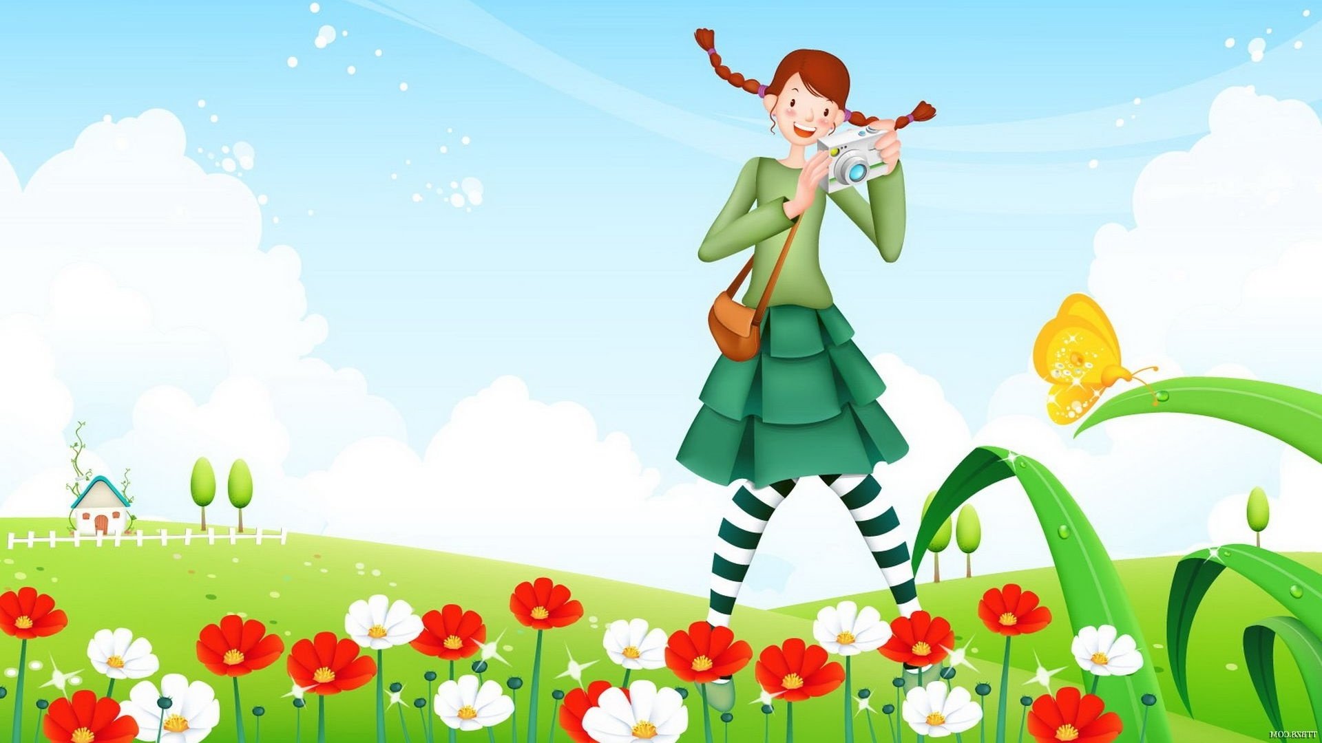 动漫,卡通,可爱,插画,手绘,儿童桌面专用