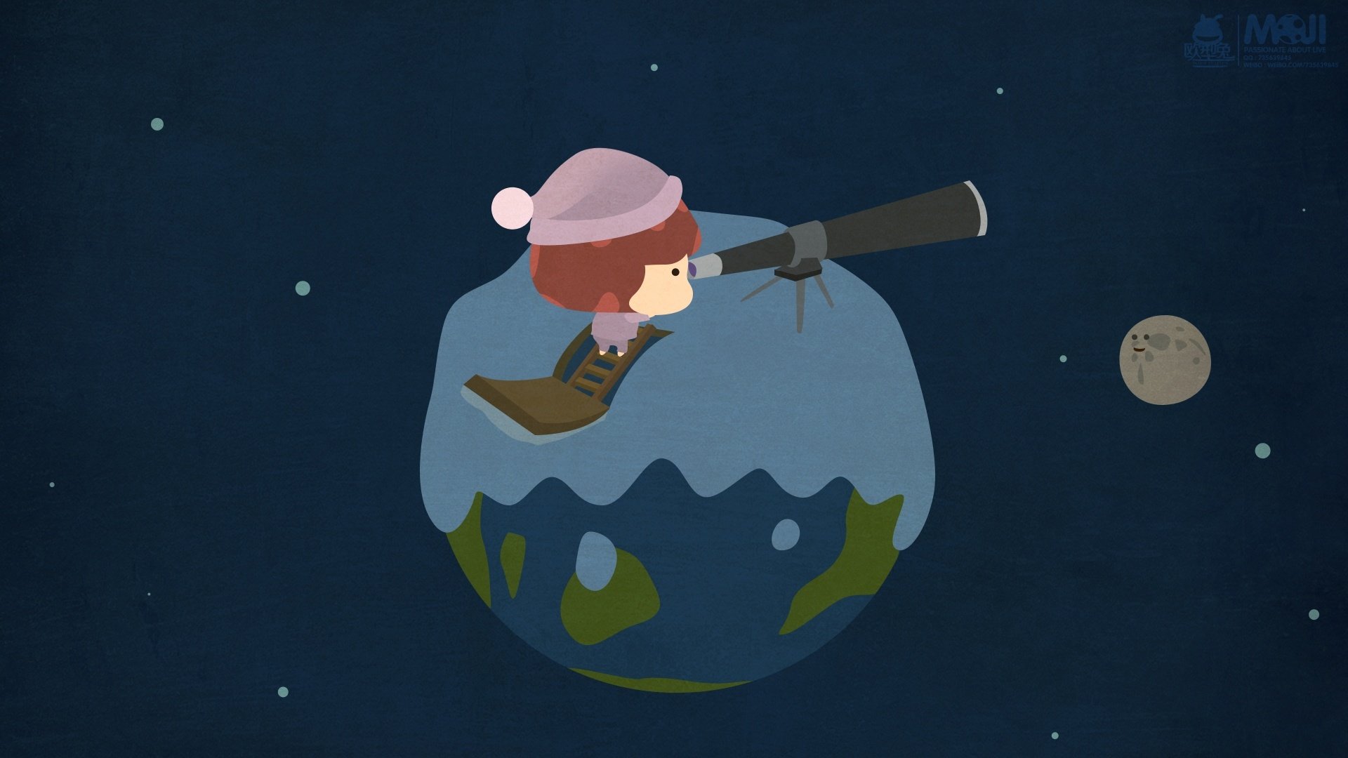 动漫,卡通,可爱,插画,莫吉,欧型兔,MOJI,儿童桌面专用