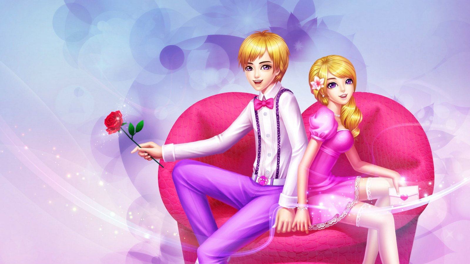 爱情美图,浪漫手绘,情侣,恩爱,甜蜜