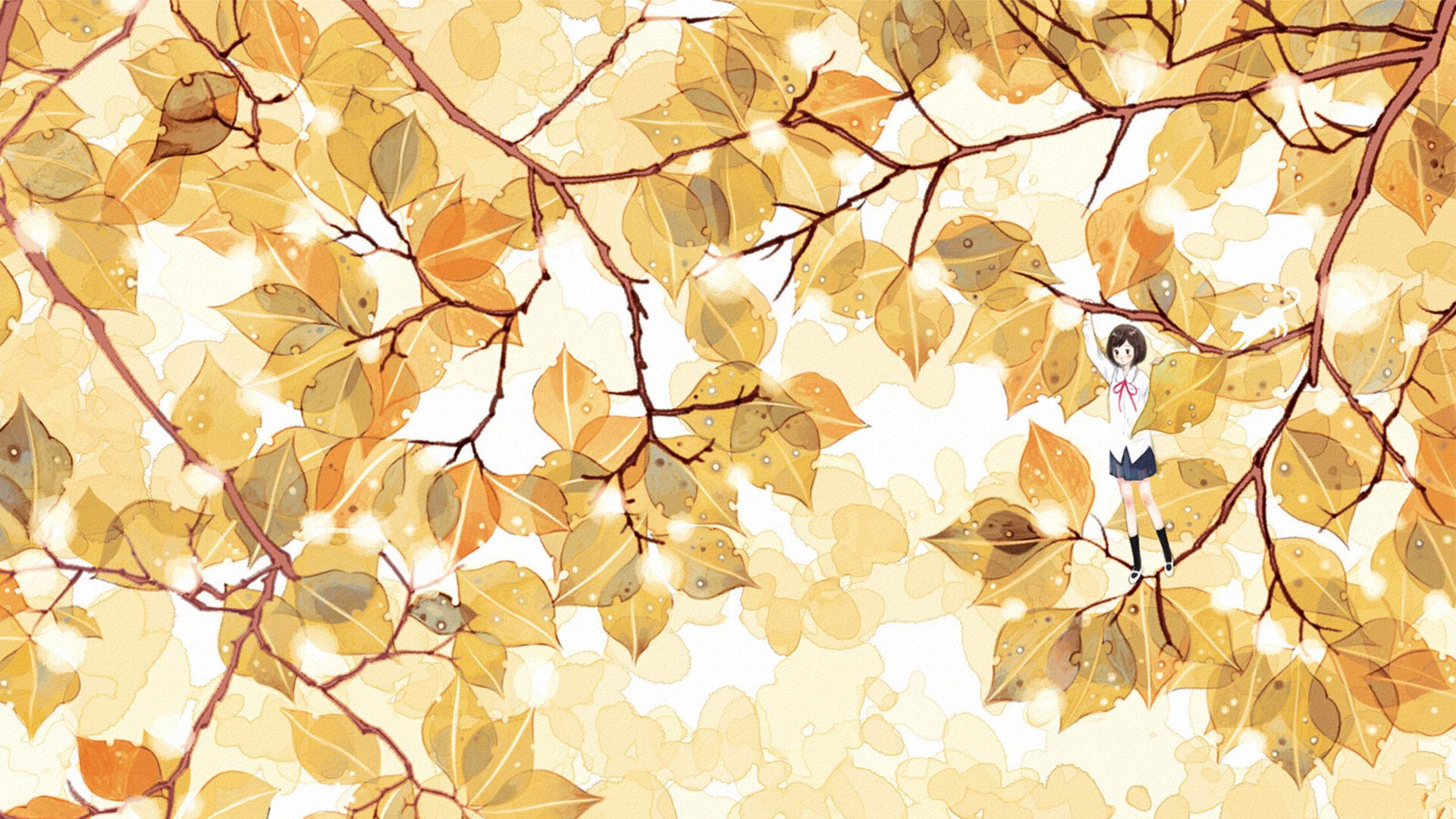 小清新,温馨一刻,手绘,2月7日,儿童桌面专用