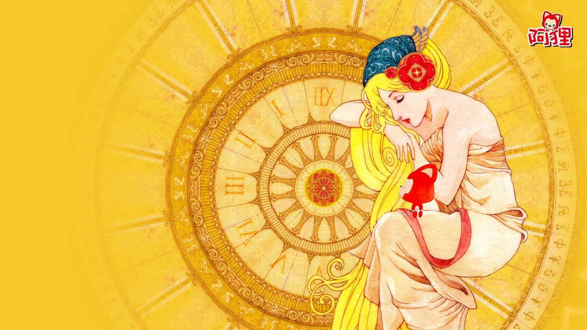 动漫,插画,手绘,阿狸,ali,原创,儿童桌面专用
