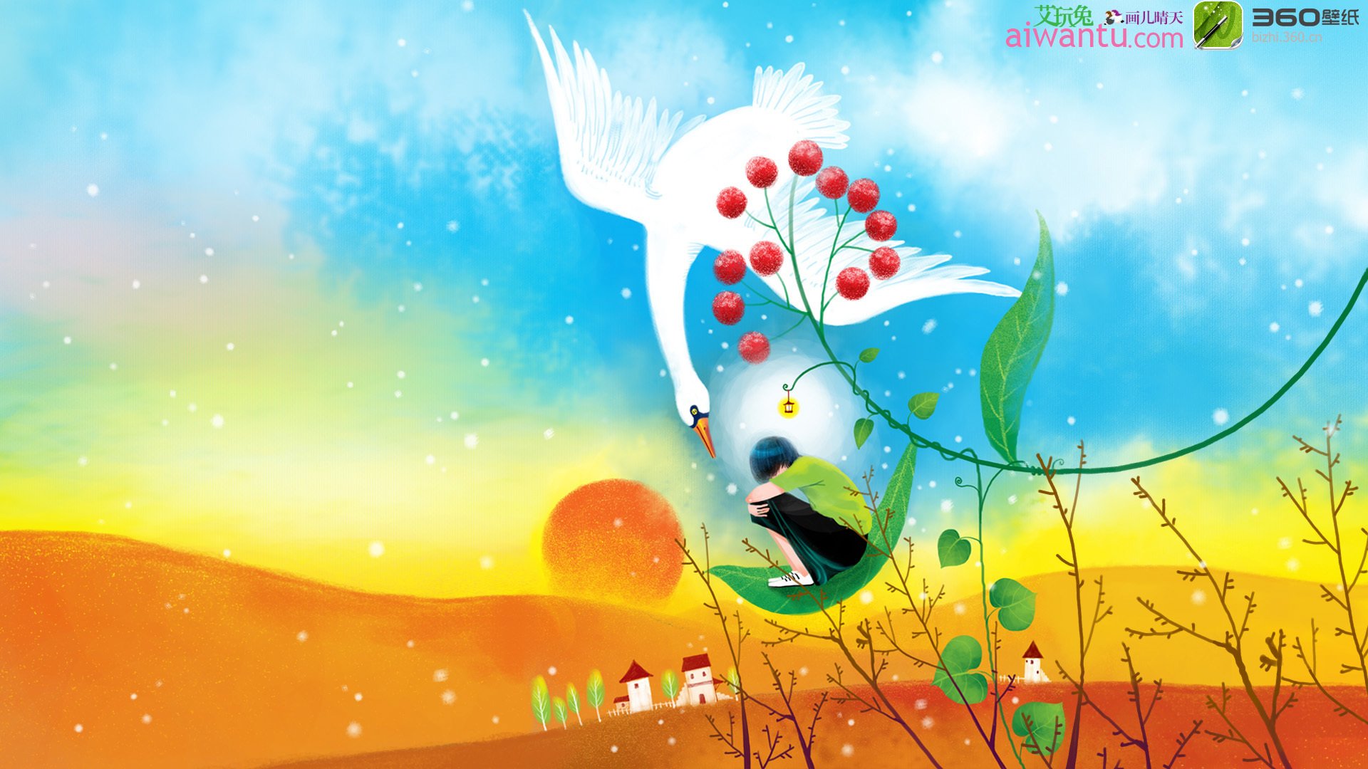 动漫,卡通,插画,手绘,画儿晴天,原创,360壁纸,儿童桌面专用
