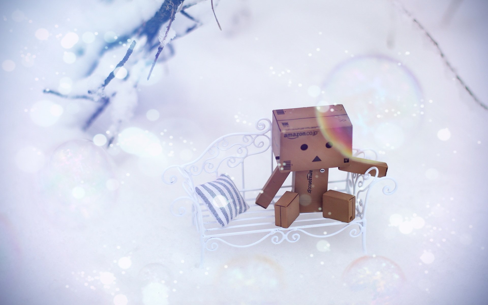 小清新,温馨一刻,纸箱人,2月20日,儿童桌面专用