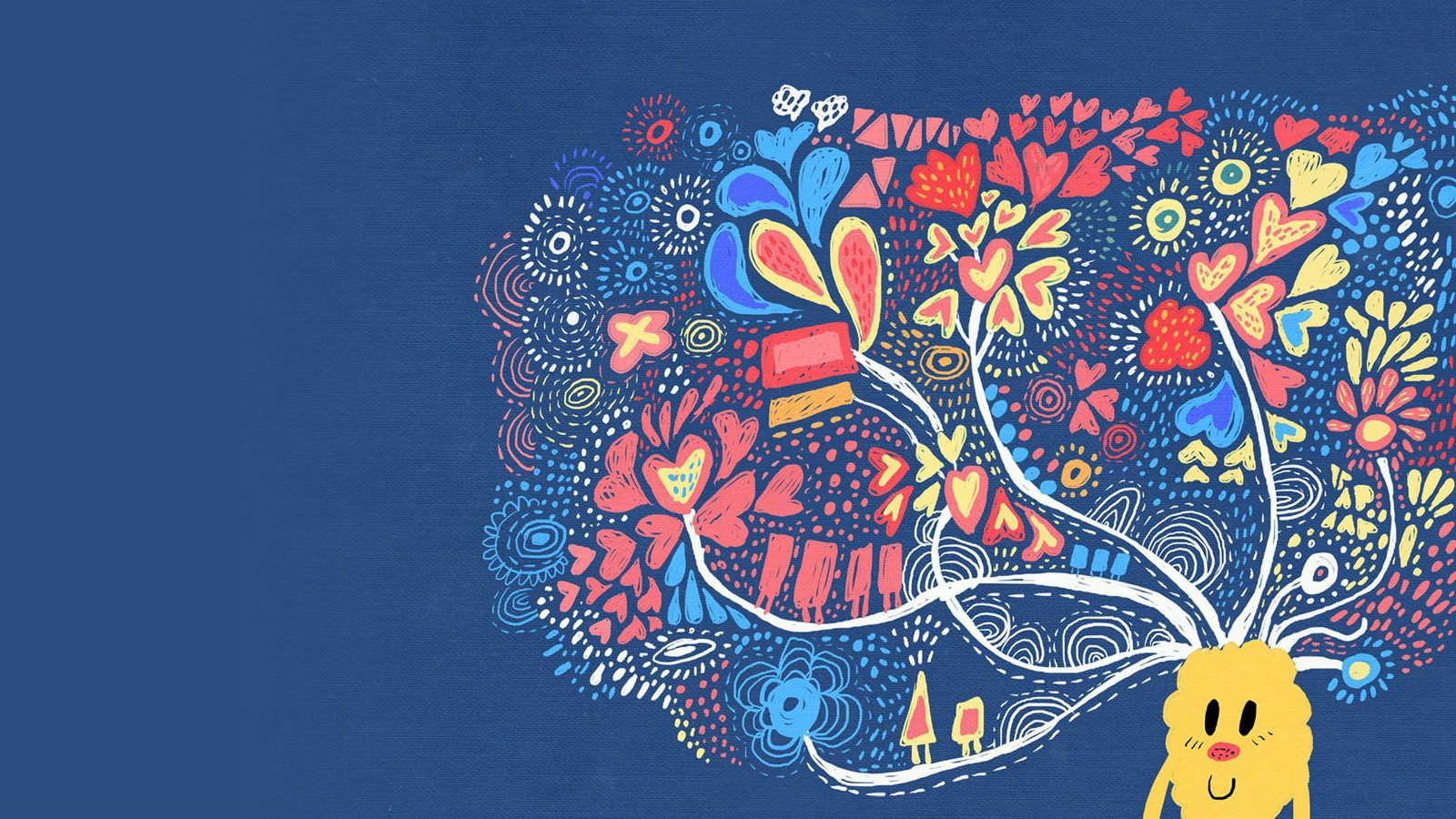 爱情美图,浪漫手绘,心里的爱情树