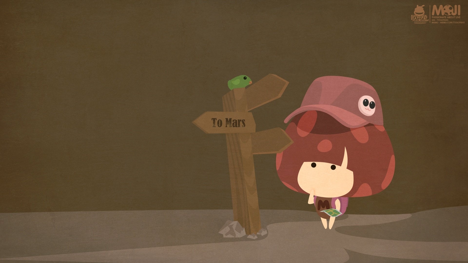 动漫,卡通,插画,欧型兔,可爱,莫吉,儿童桌面专用