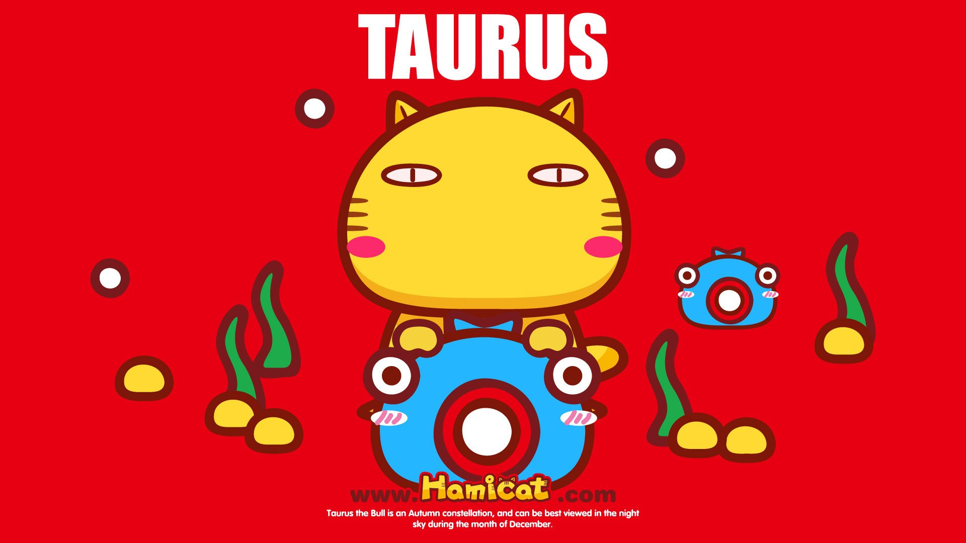 动漫,插画,手绘,Hamicat,哈咪猫,双鱼座,星座,儿童桌面专用