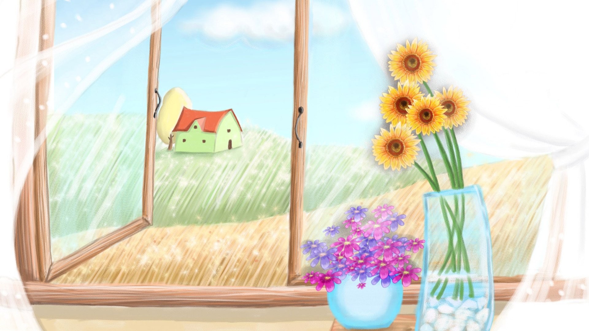 小清新,舒缓压力,手绘,2月26日,儿童桌面专用