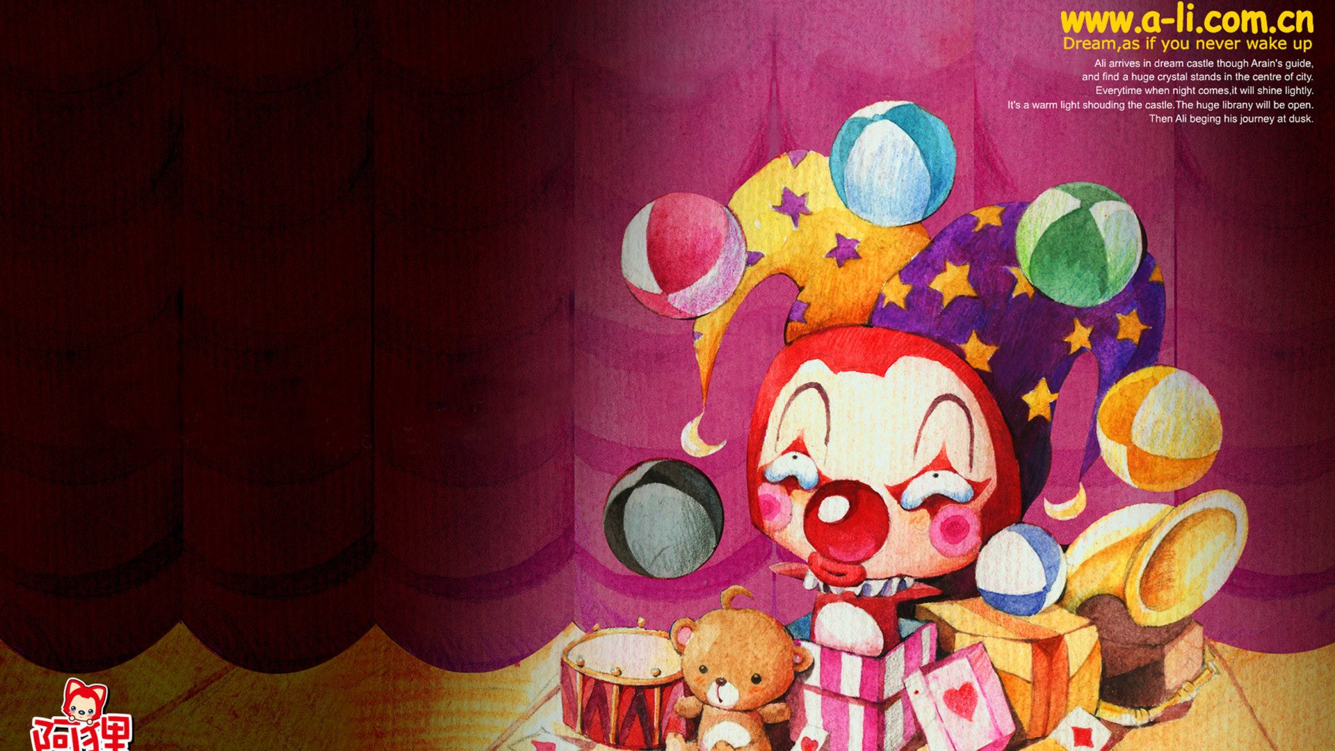 动漫,经典,插画,手绘,阿狸,ali,儿童桌面专用