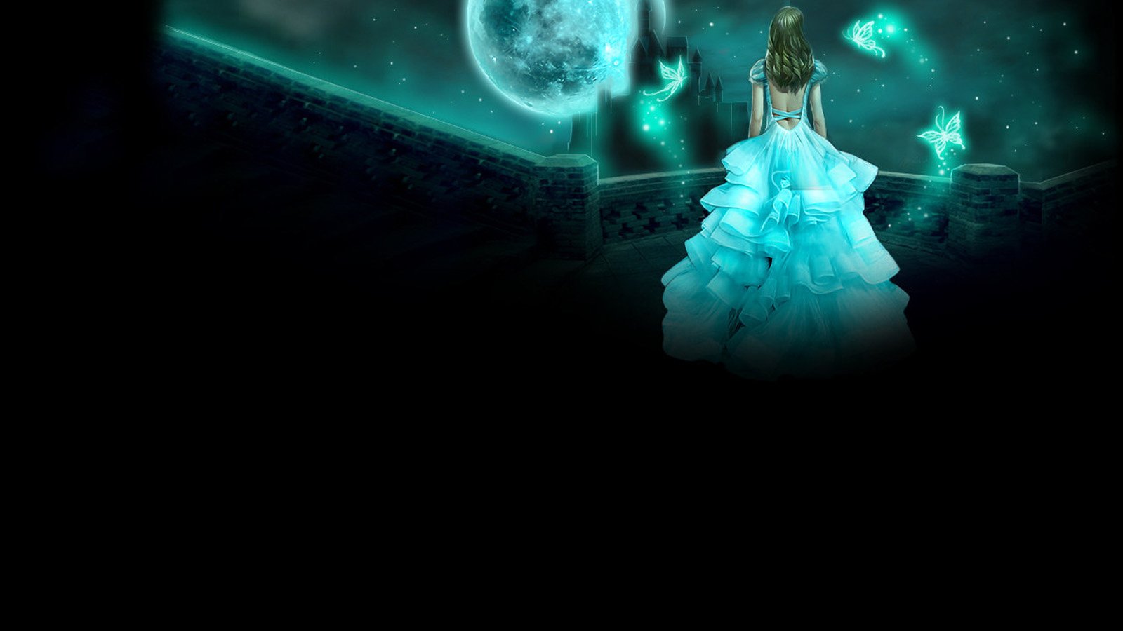 爱情美图,浪漫手绘,婚纱女孩