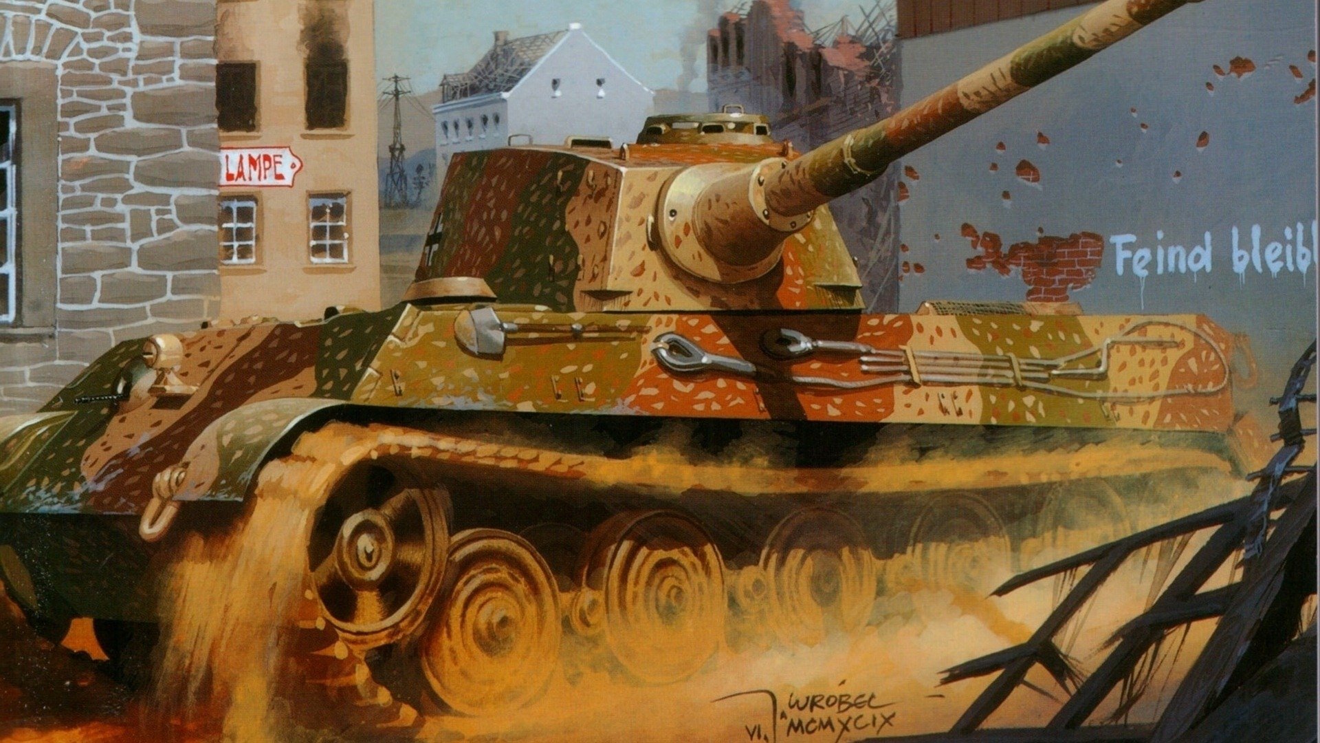 游戏,插画,手绘,红警,红色警戒,坦克