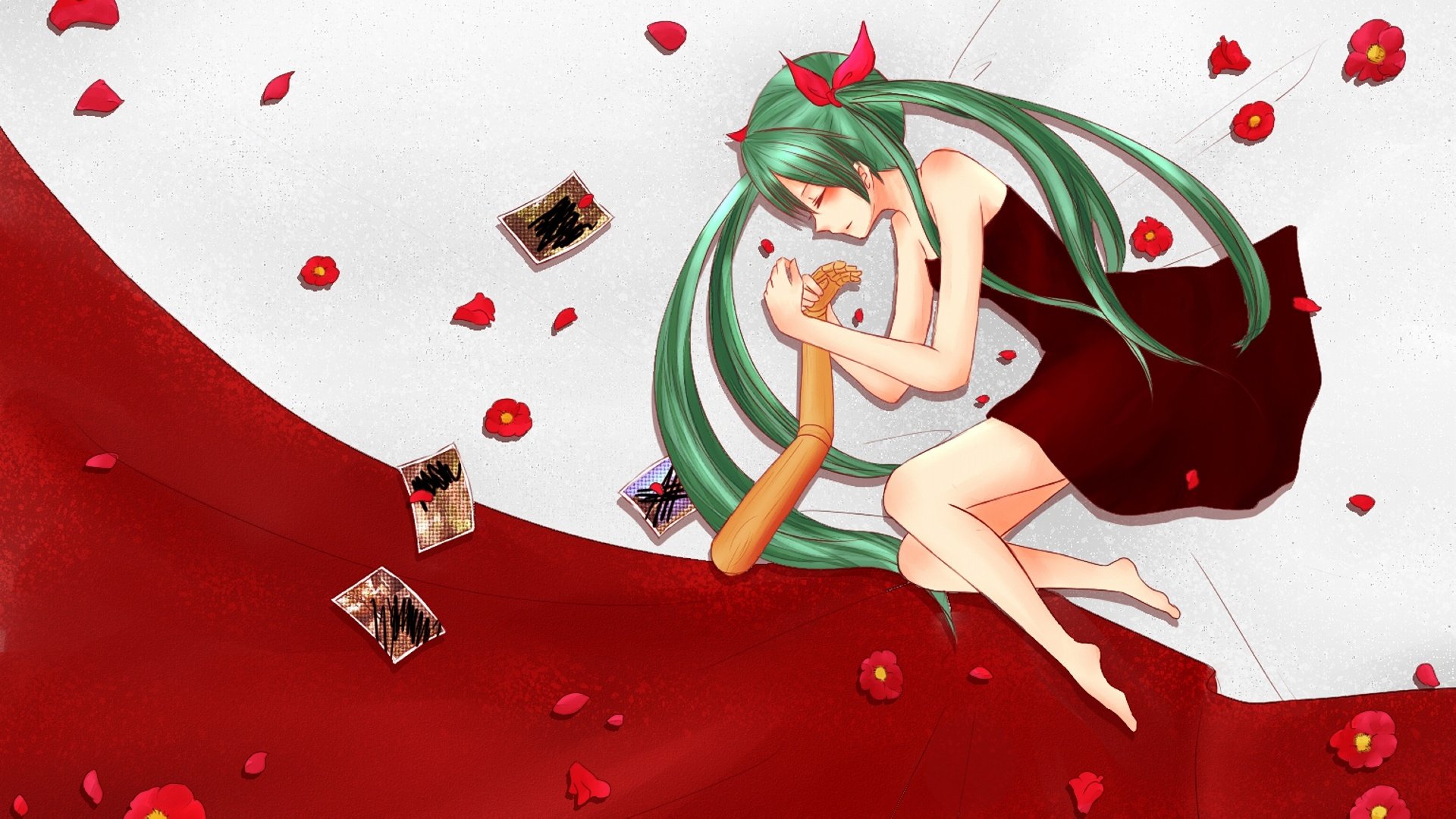 动漫,动漫少女,插画,手绘,可爱,初音,儿童桌面专用