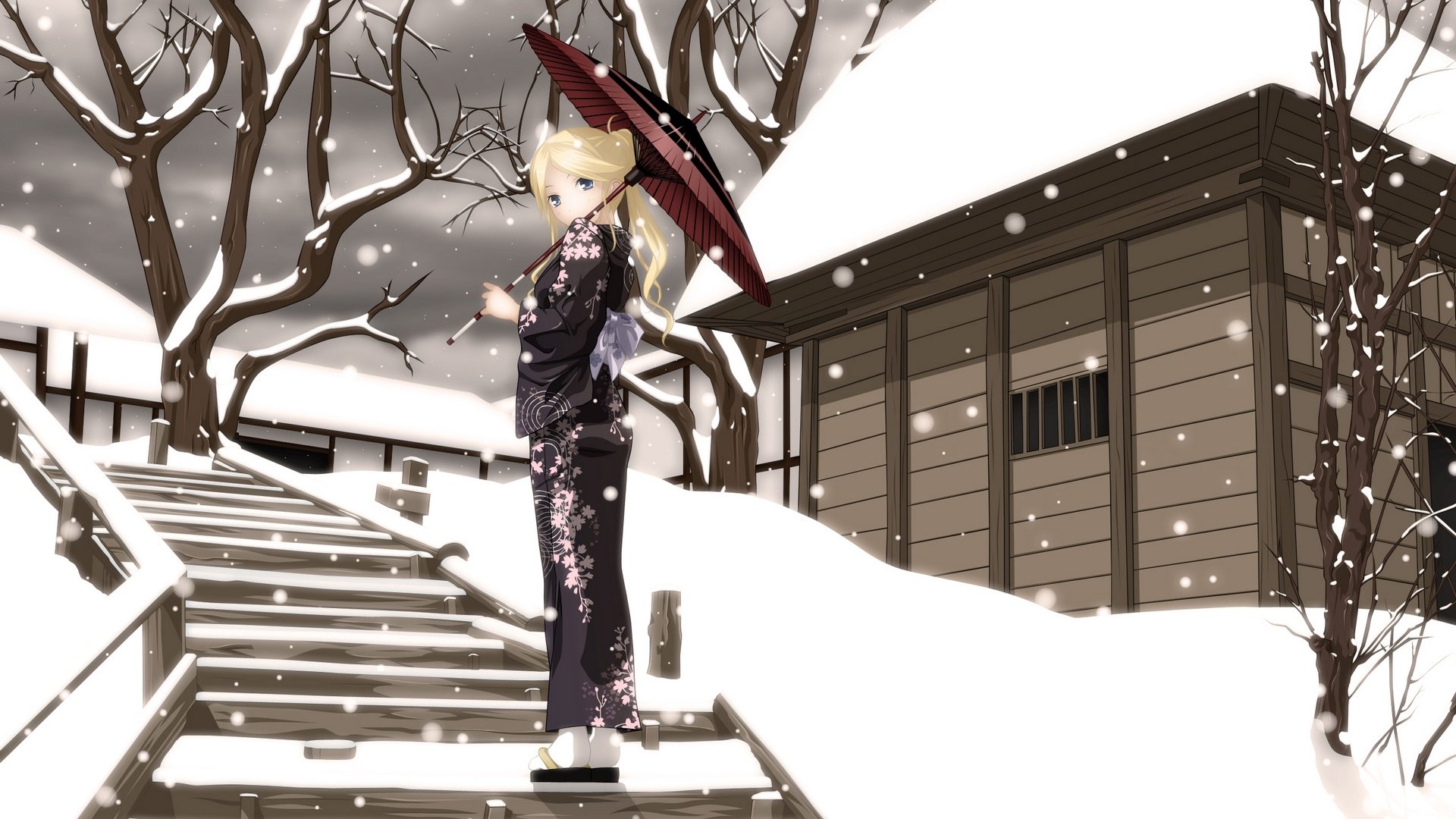 动漫,动漫少女,插画,可爱,和服,日本文化,儿童桌面专用