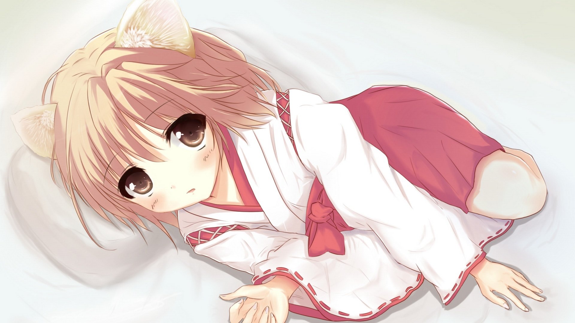 动漫,动漫少女,插画,可爱,萝莉控,猫女郎,儿童桌面专用