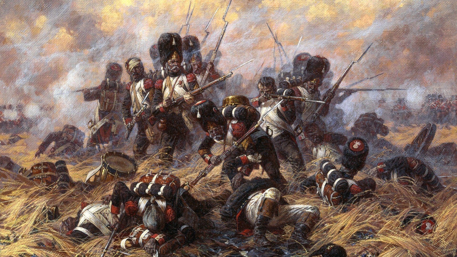 游戏,场景插画,手绘,战争场面