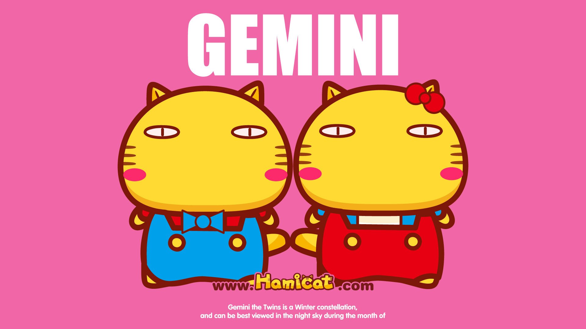 动漫,插画,原创,Hamicat,哈咪猫,双子座,星座,儿童桌面专用