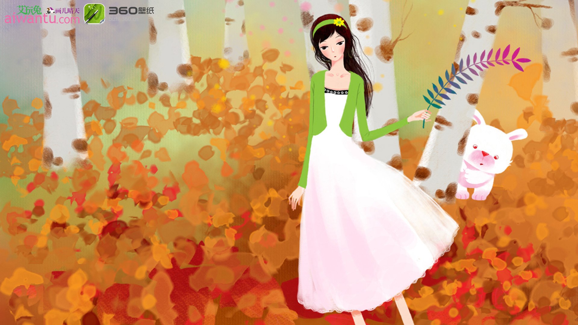 动漫,卡通,插画,手绘,可爱,画儿晴天,秋,儿童桌面专用