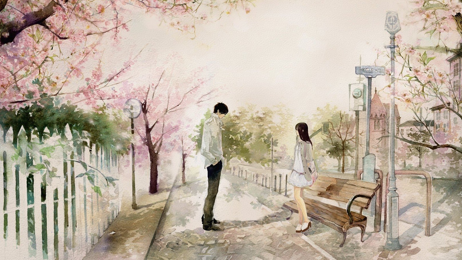 爱情美图,浪漫手绘,清纯爱恋,甜蜜