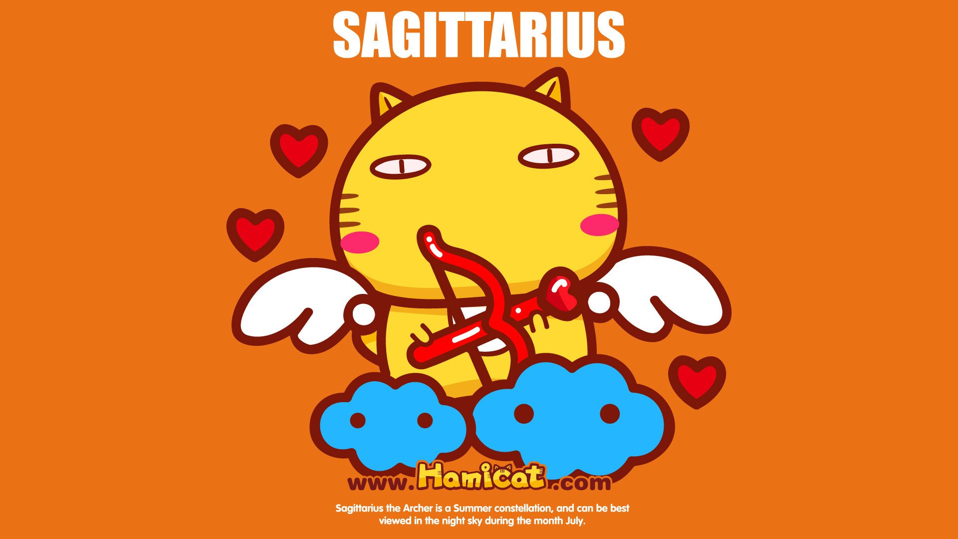 动漫,Hamicat,哈咪猫,插画,星座,射手座,儿童桌面专用