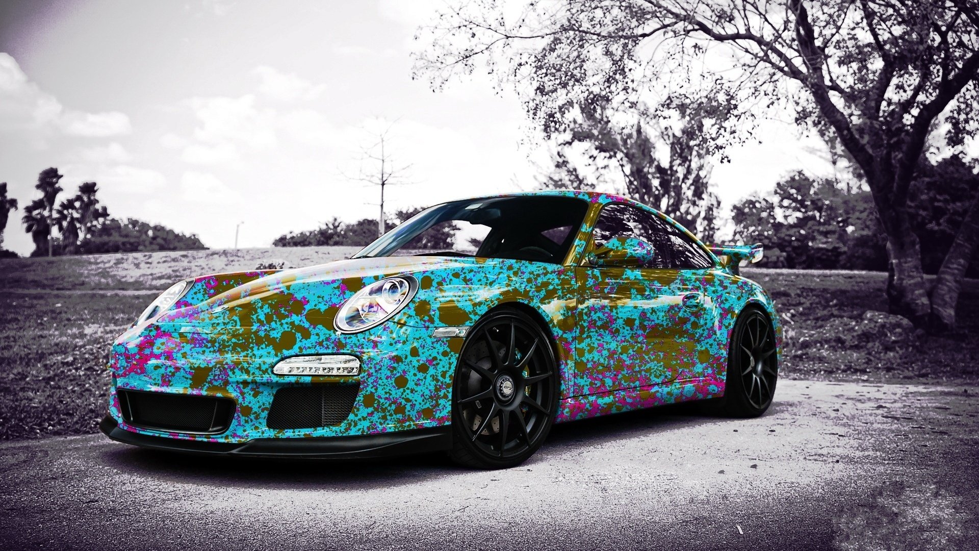 汽车,超跑,彩绘,保时捷,911,儿童桌面专用