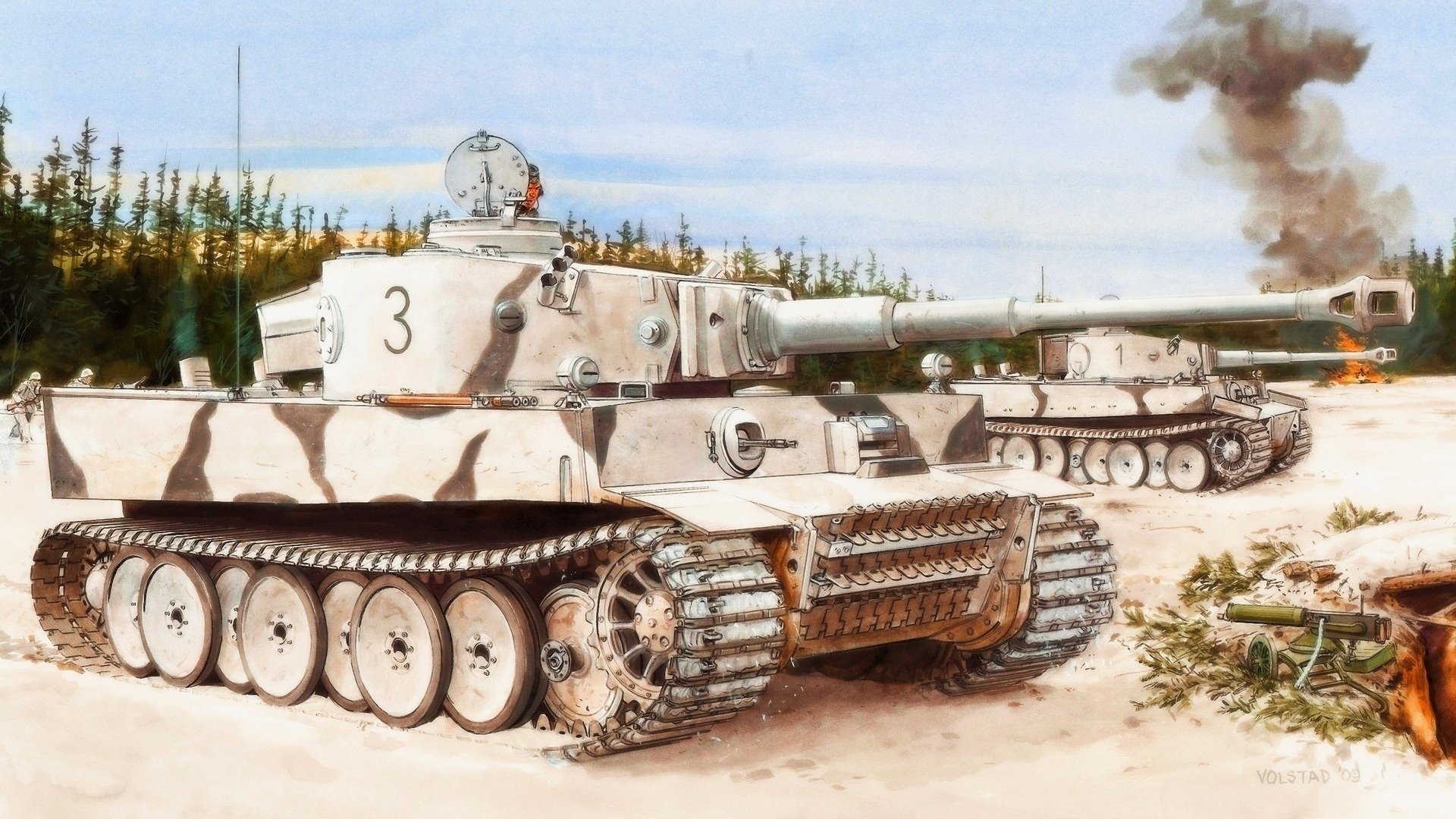 游戏,插画,手绘,红警,红色警戒,坦克