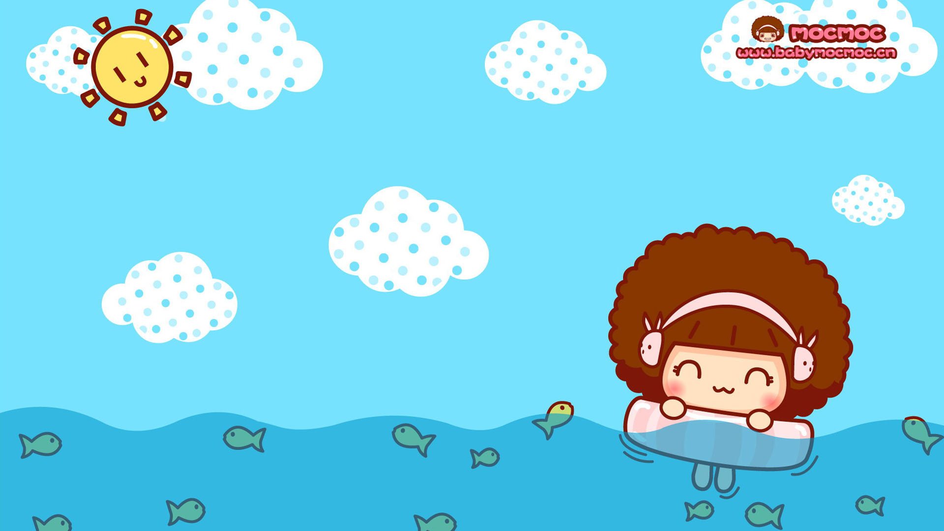 动漫,插画,手绘,摩丝摩丝,洗澡,360壁纸,儿童桌面专用