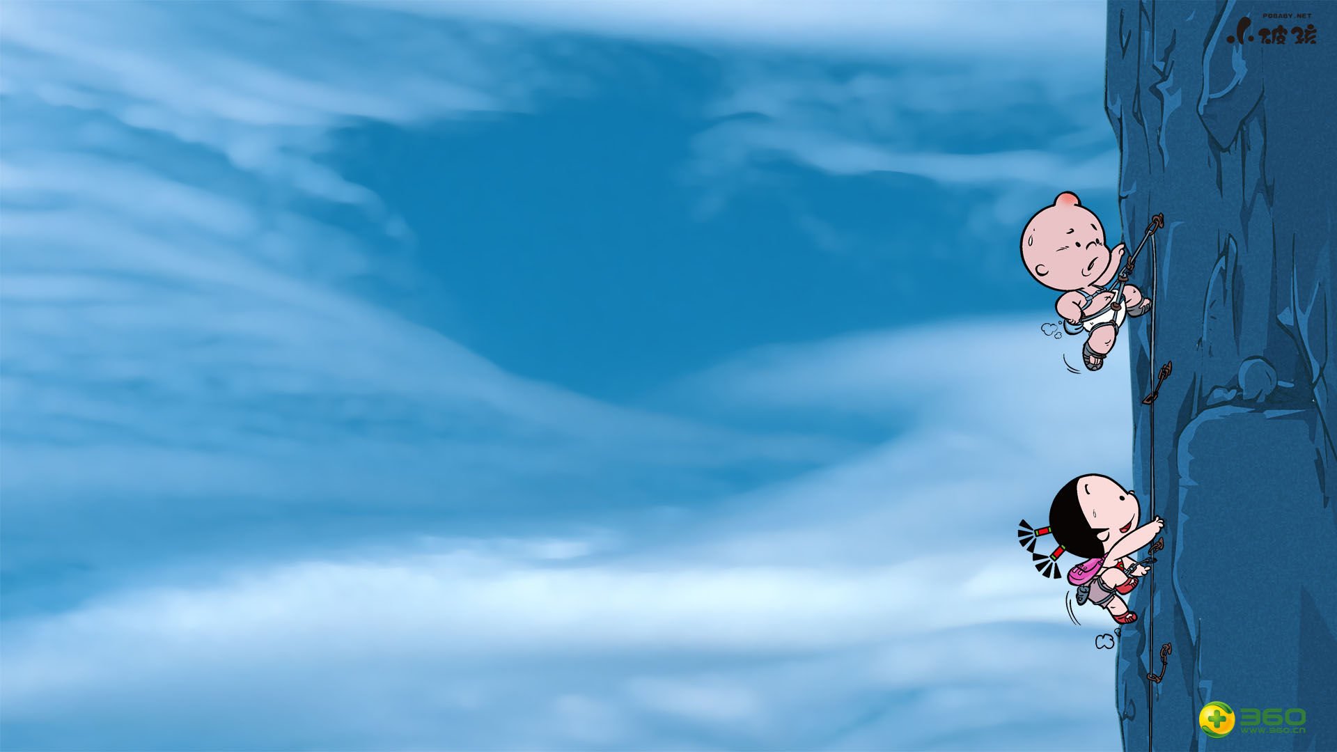 动漫,卡通,插画,破小孩,登山,儿童桌面专用