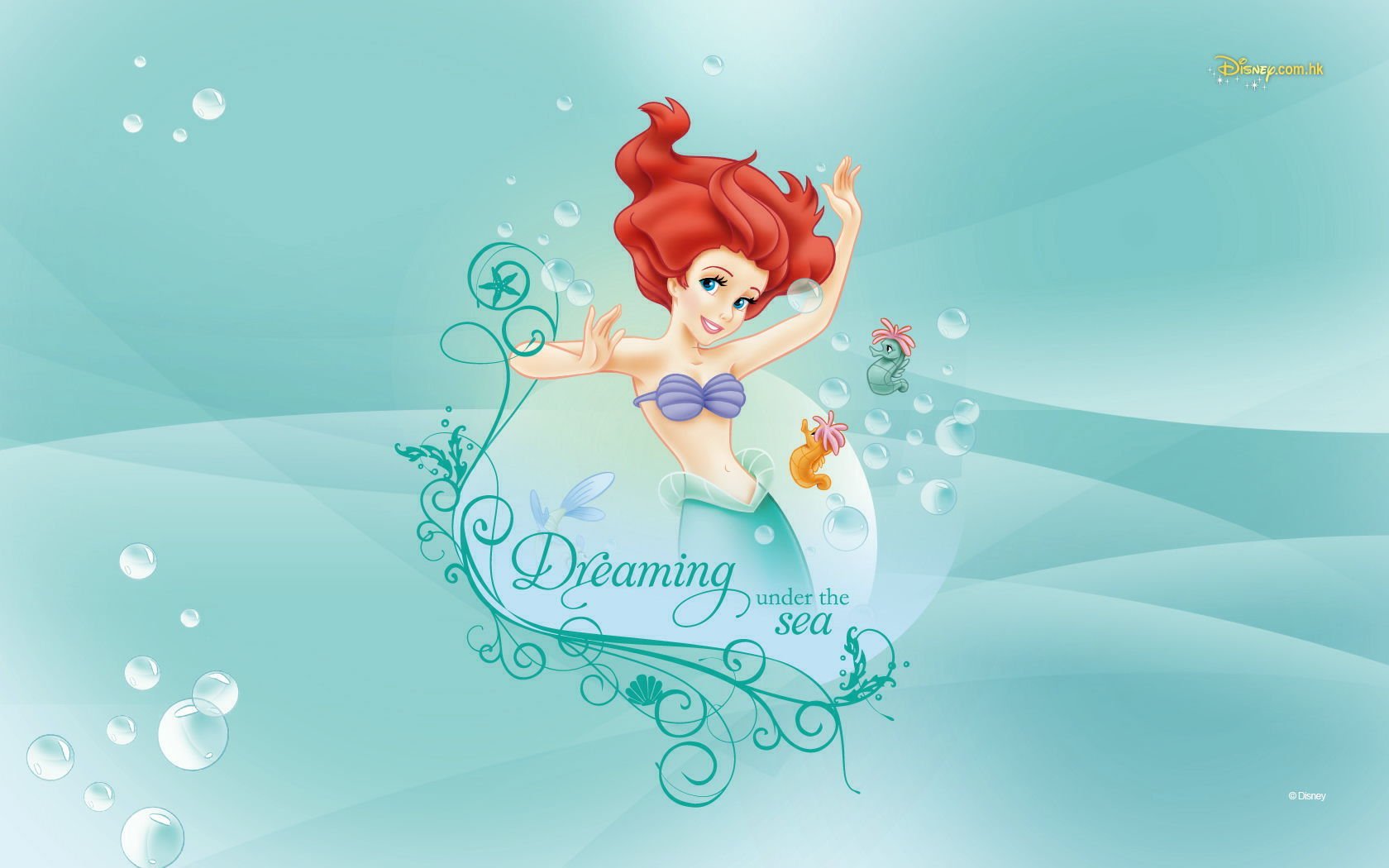 炫酷,设计,手绘,美人鱼,2月20日,儿童桌面专用