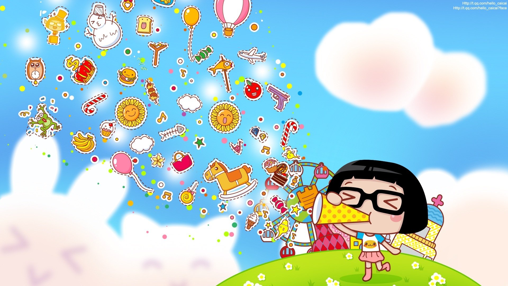 动漫,插画,手绘,菜菜,原创,可爱,儿童桌面专用