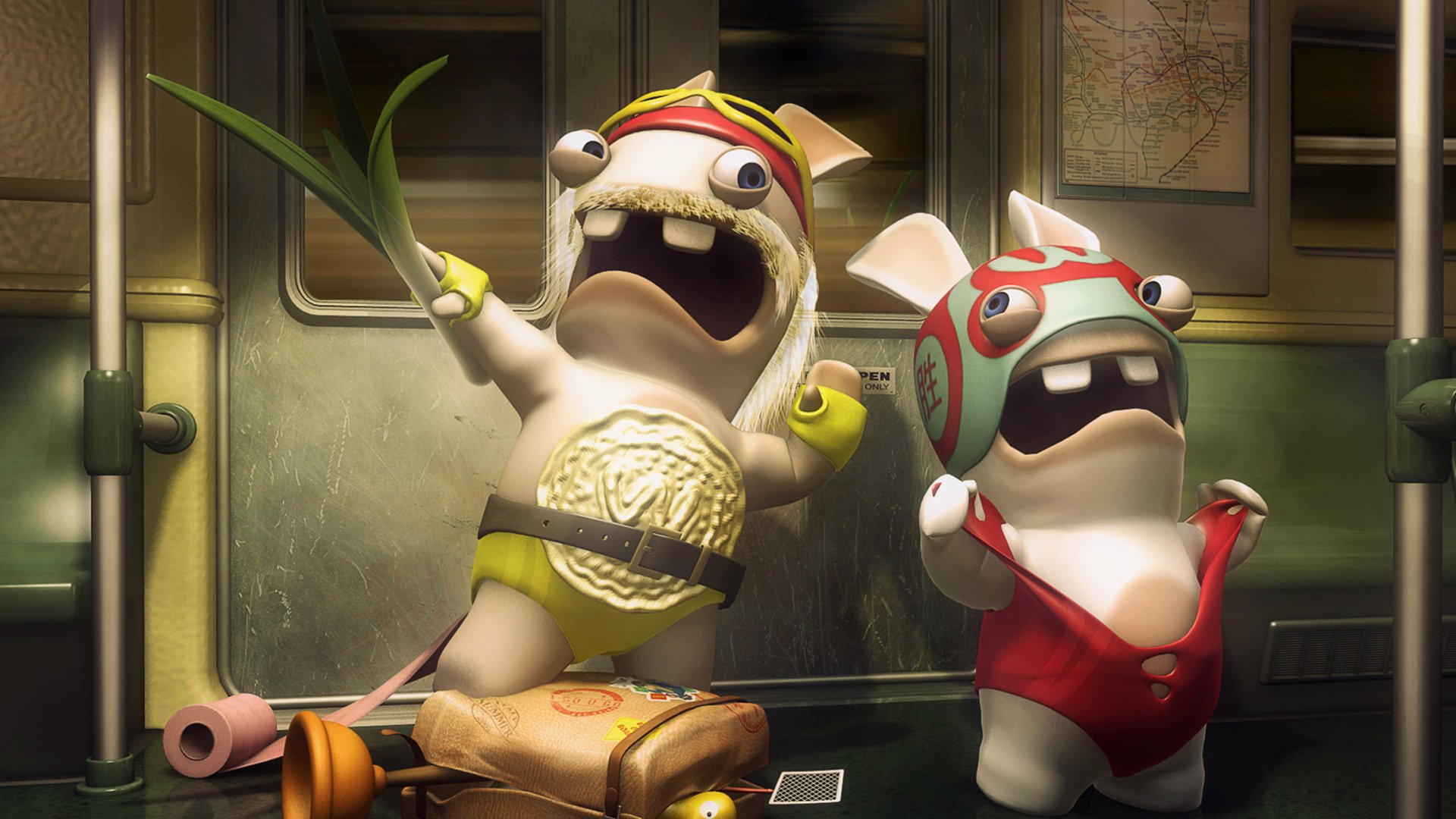 动漫,插画,3D,疯狂的兔子,搞笑,儿童桌面专用