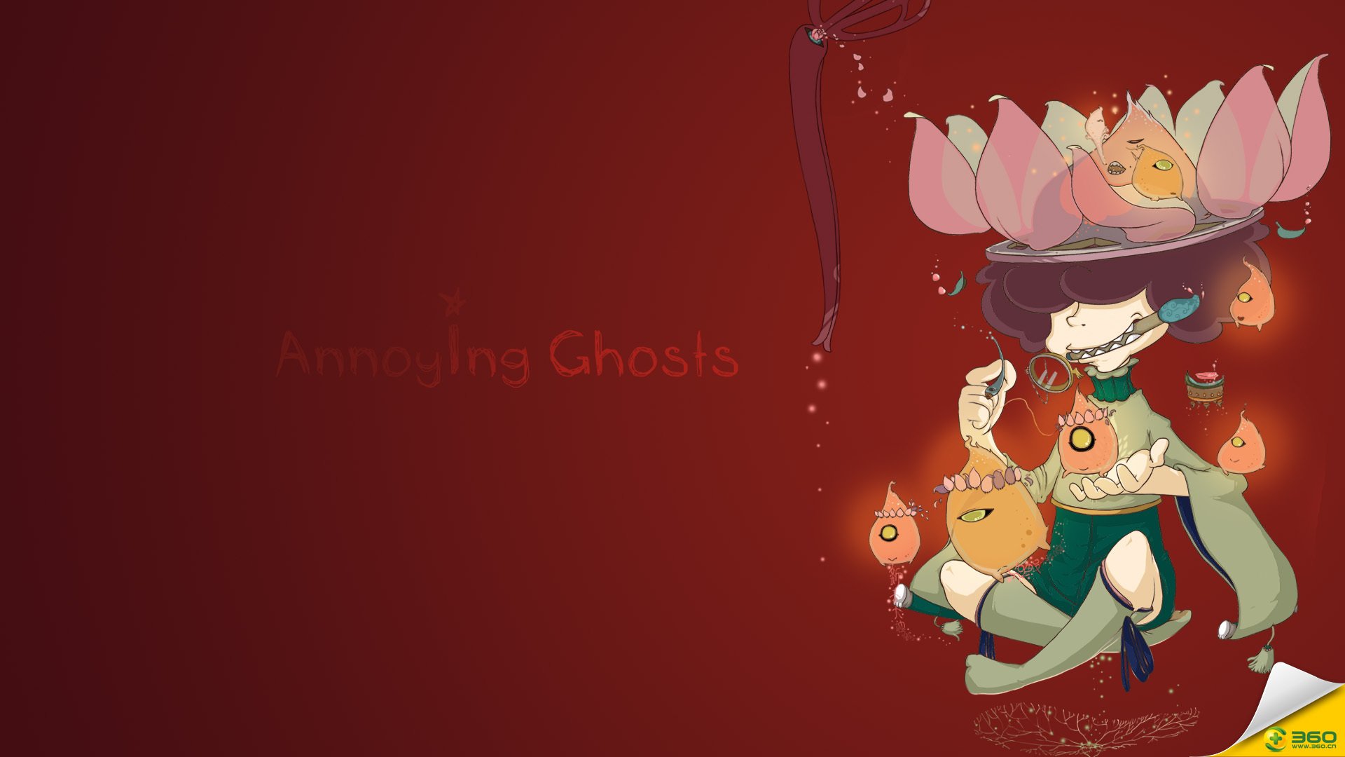 动漫,卡通,小鬼难缠,闹花灯,360原创,坤奇动漫,元宵节,儿童桌面专用