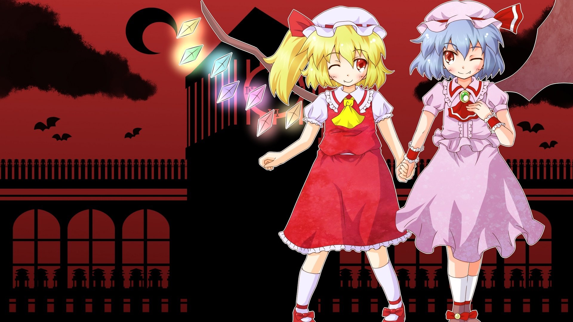 动漫,动漫少女,东方,十字架与吸血鬼,儿童桌面专用