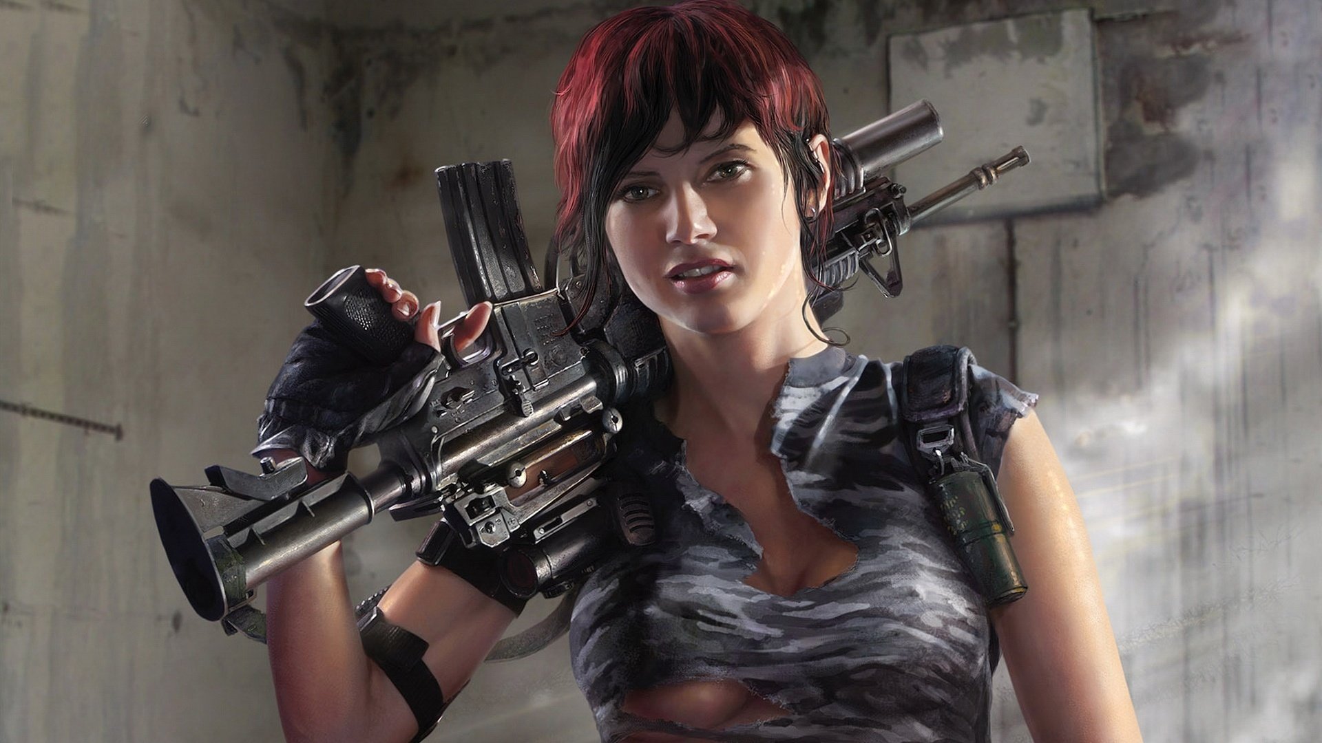 游戏,游戏美女,插画,战士