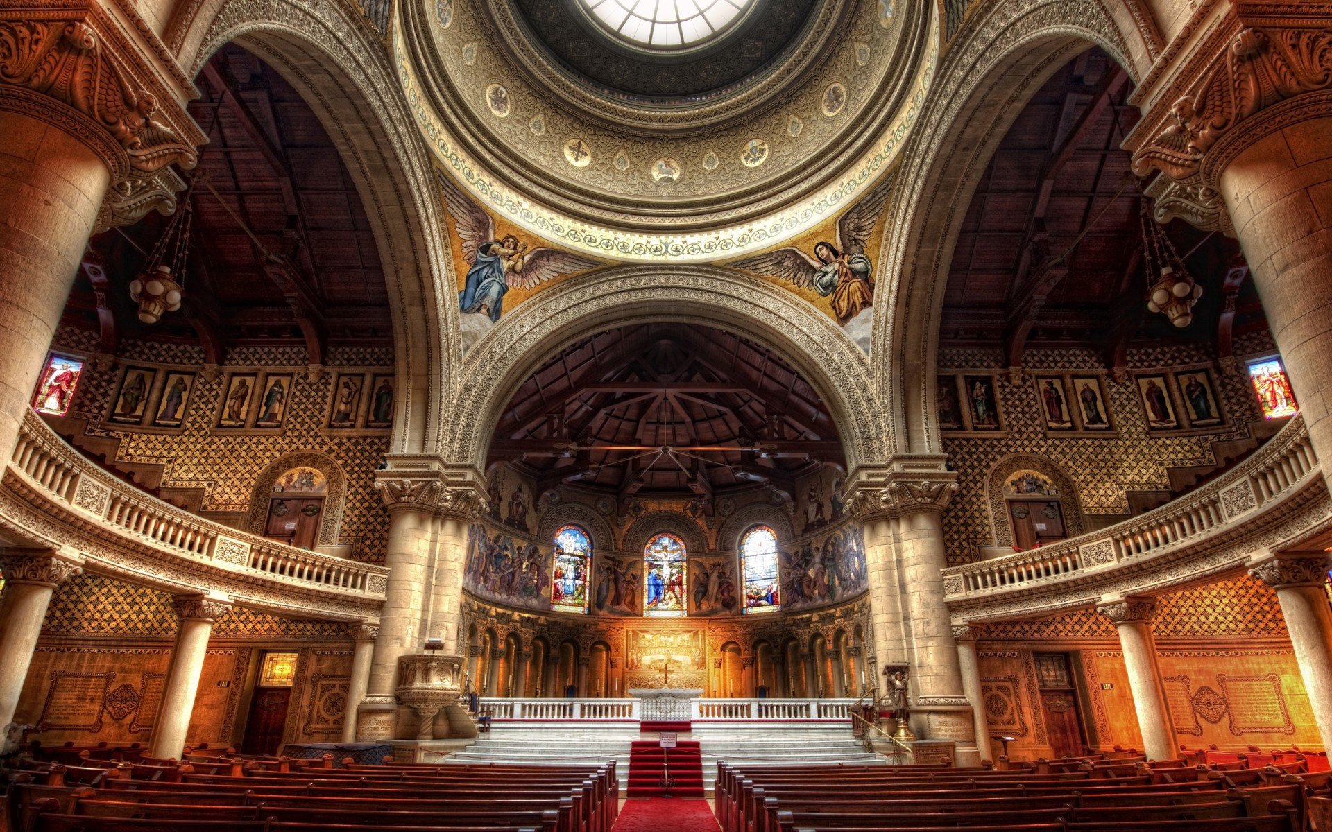 教堂,大教堂,壮丽,神圣,开阔,梦幻,儿童桌面专用