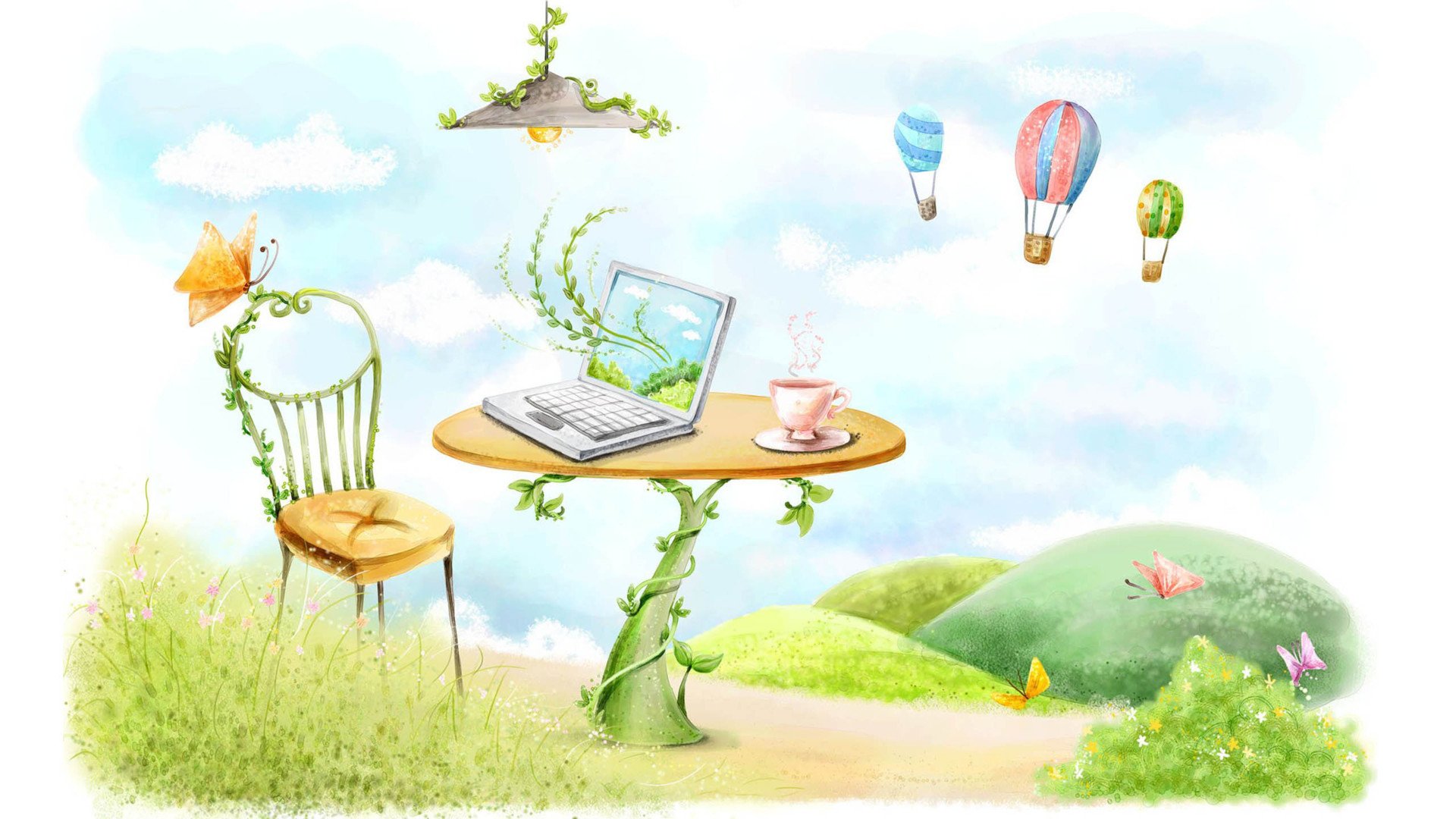 小清新,舒缓压力,手绘,2月25日,儿童桌面专用