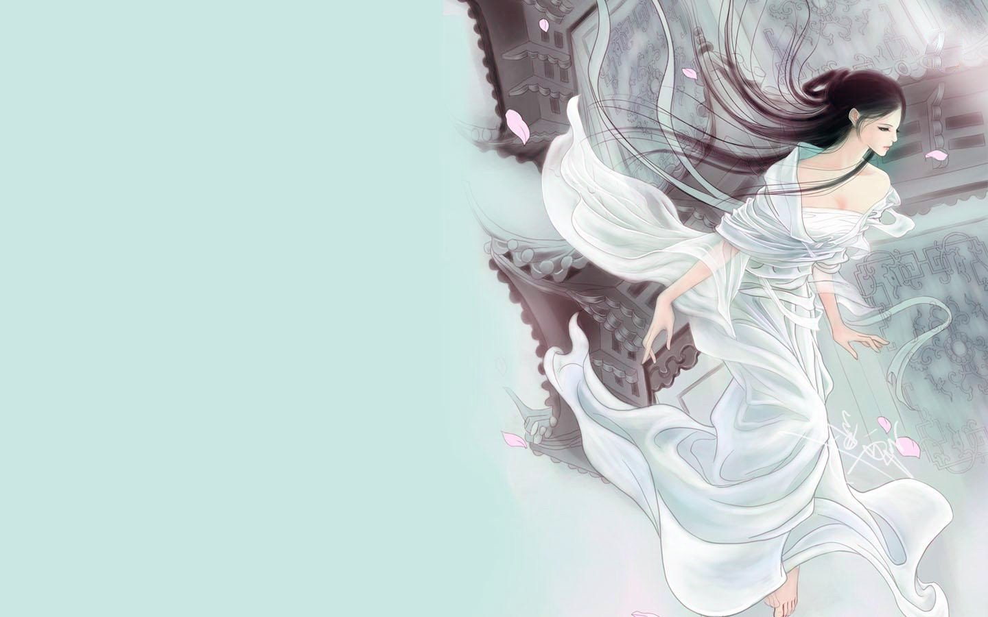 炫酷,设计,手绘,国画,中国风,女孩,2月19日,儿童桌面专用