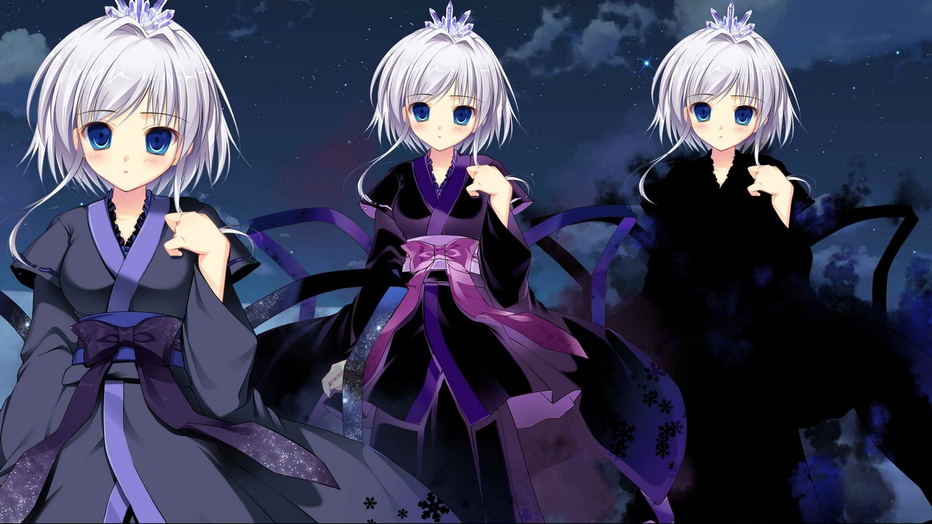 动漫,动漫少女,可爱,真夏之夜的雪物语,儿童桌面专用