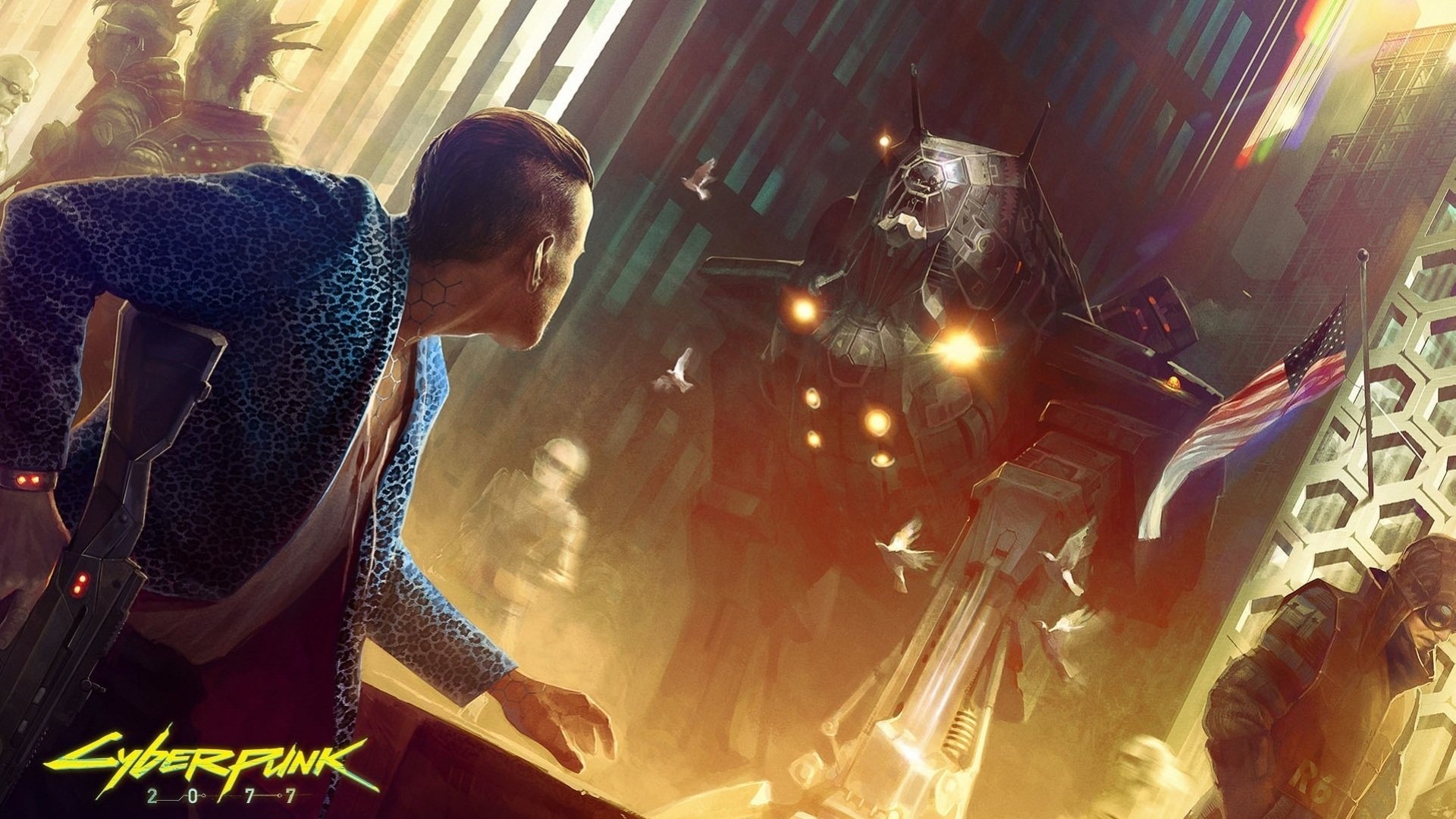 游戏,角色,插画,Cg图,赛博朋克