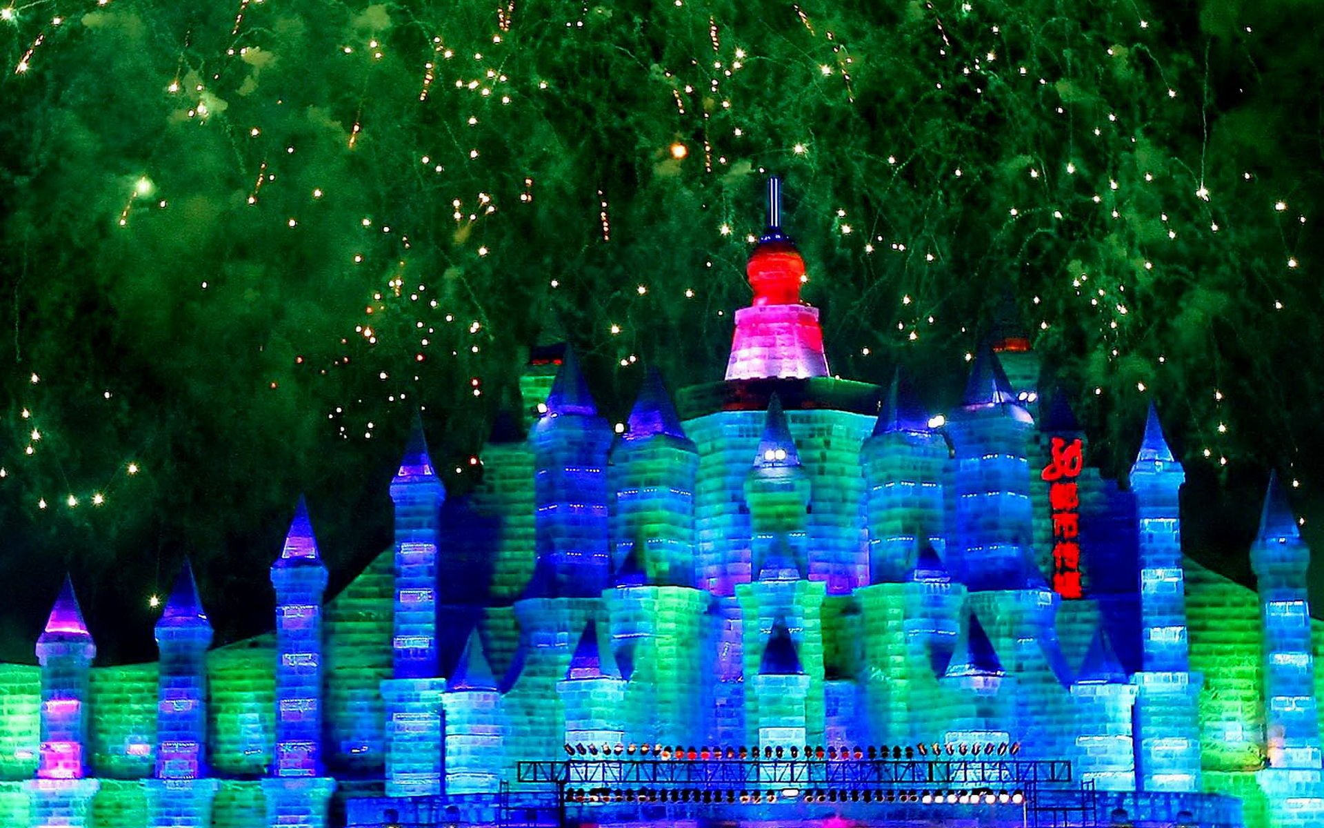 风景,美景,景色,哈尔滨,冰灯,儿童桌面专用