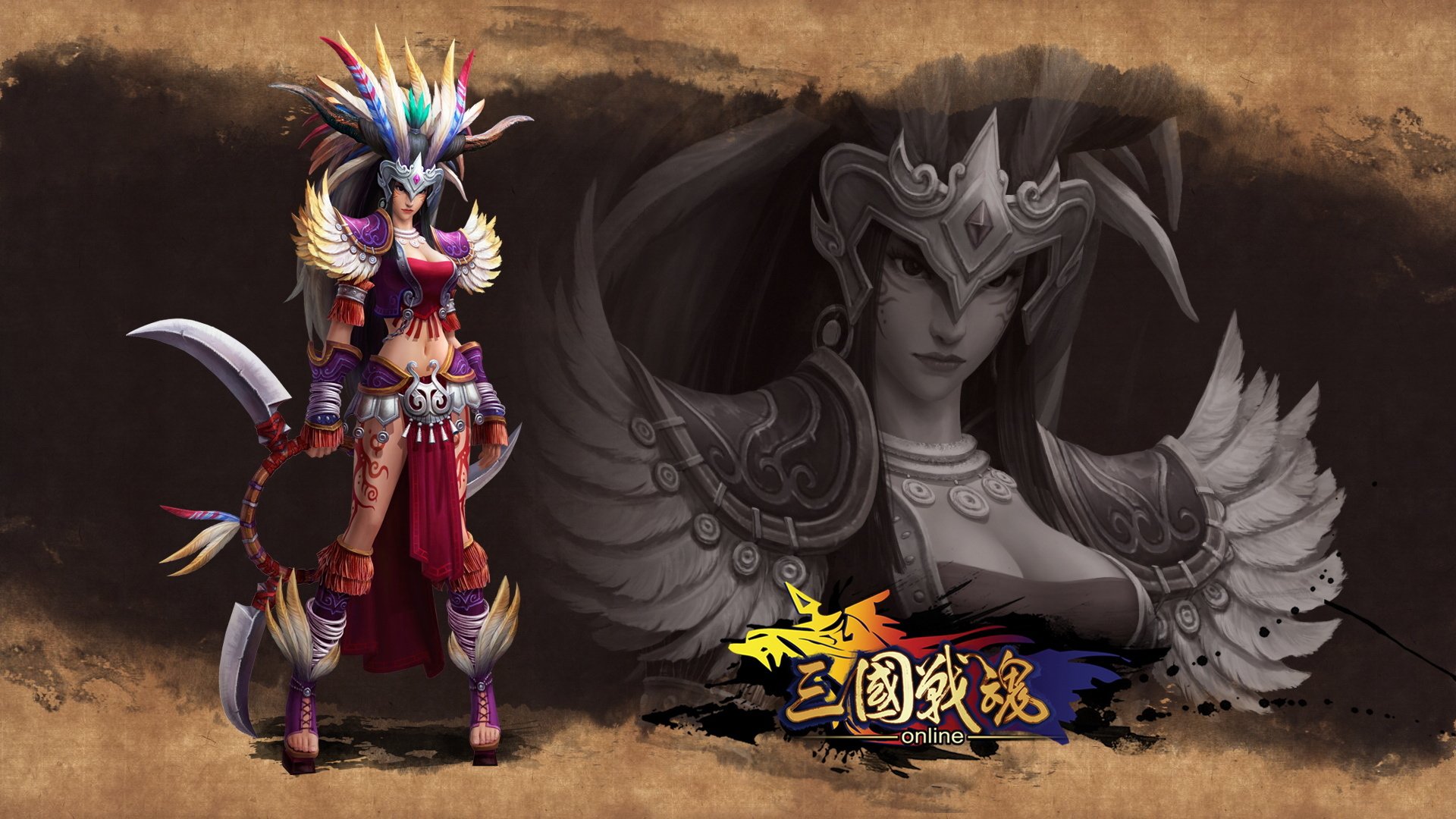 游戏,三国战魂,游戏美女,插画