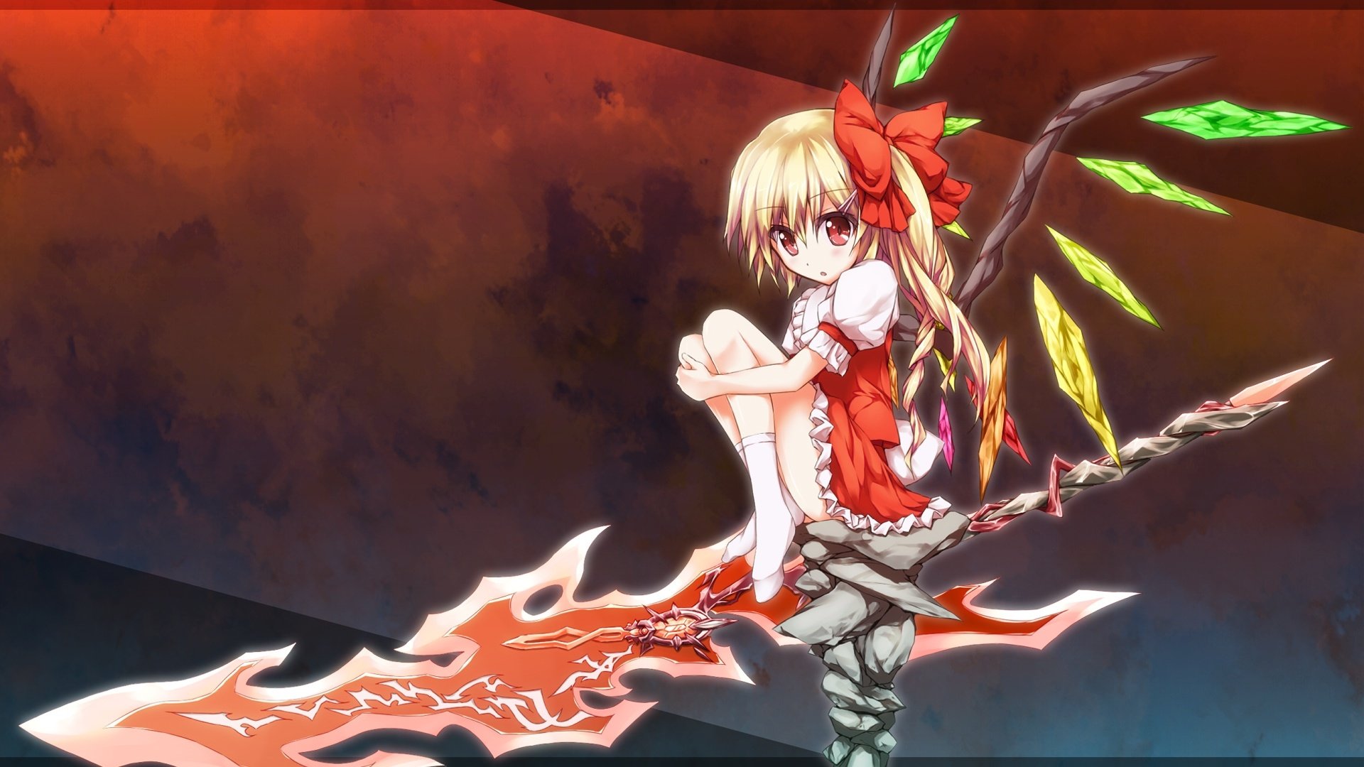 动漫,动漫少女,插画,十字架与吸血鬼,儿童桌面专用