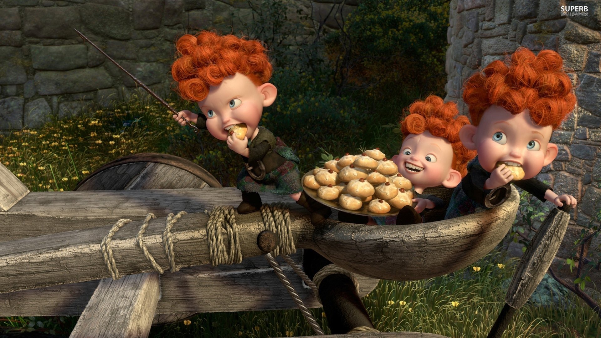 动漫,卡通,场景,3D,勇敢的三胞胎,儿童桌面专用