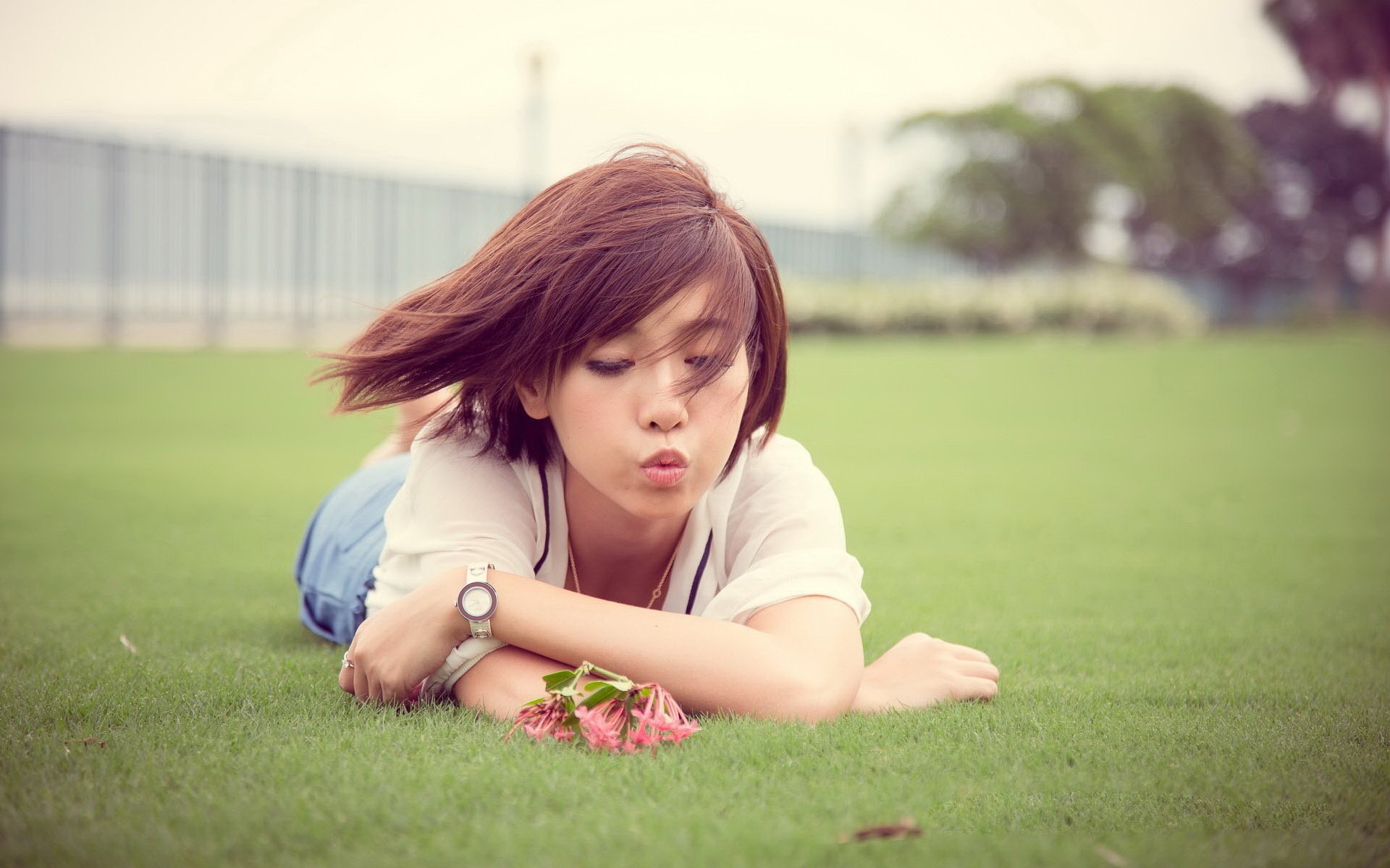 小清新,温馨一刻,女孩,儿童桌面专用
