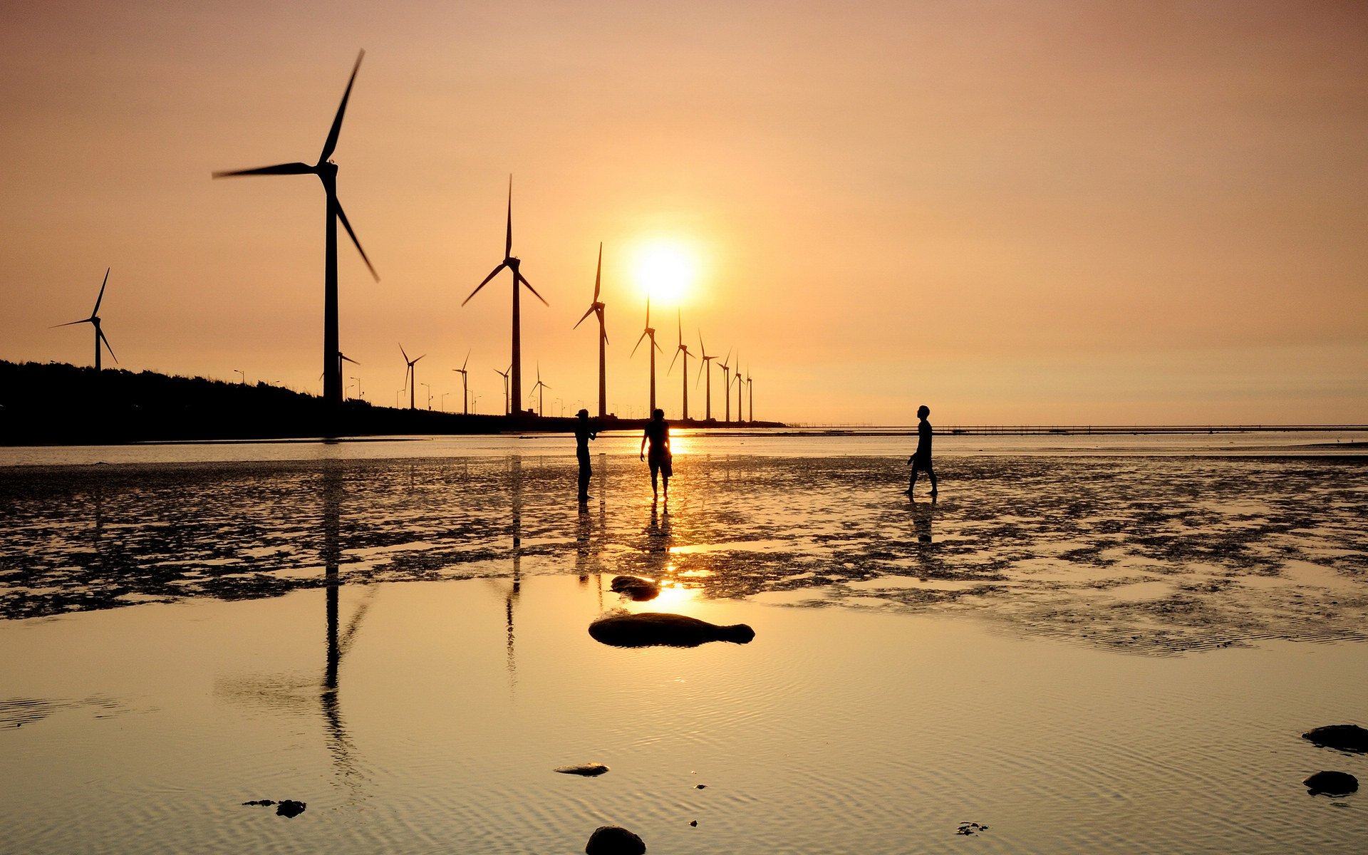 旅游胜地,台湾,湿地,风车,风景,旅行,风光,摄影,自然,儿童桌面专用