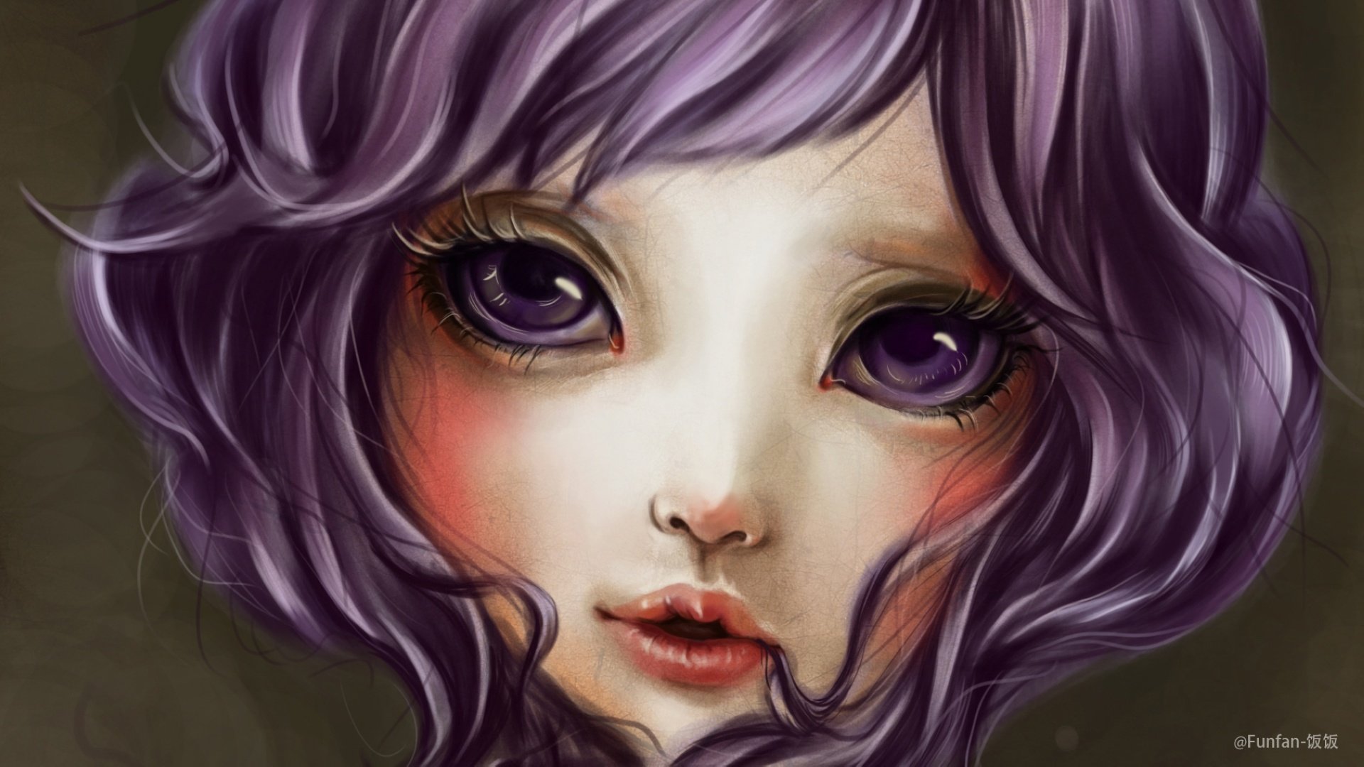 动漫,卡通,插画,手绘,饭饭,funfan,爱上你,儿童桌面专用