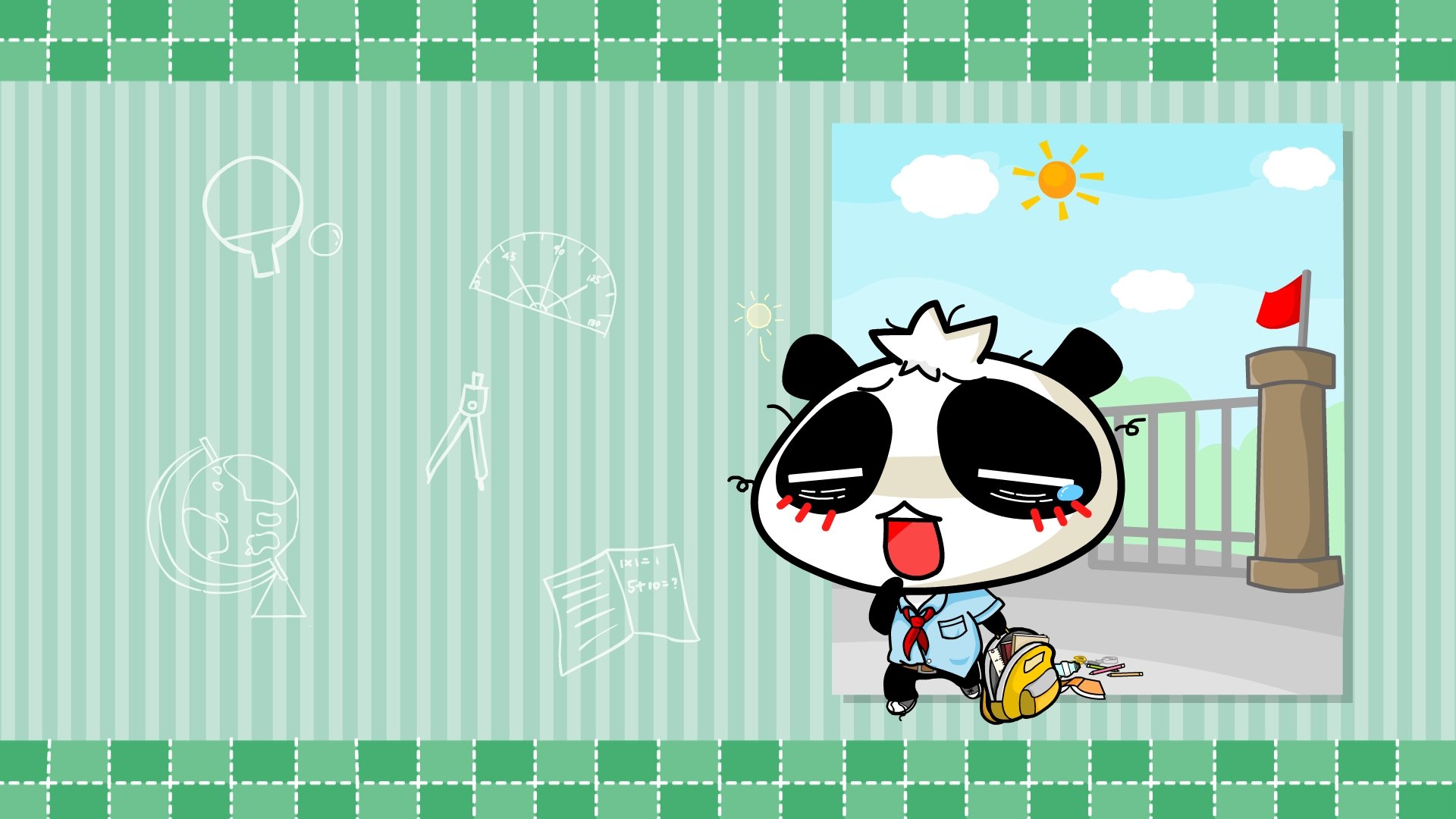 动漫,卡通,插画,nonopanda,上学,林无知,儿童桌面专用