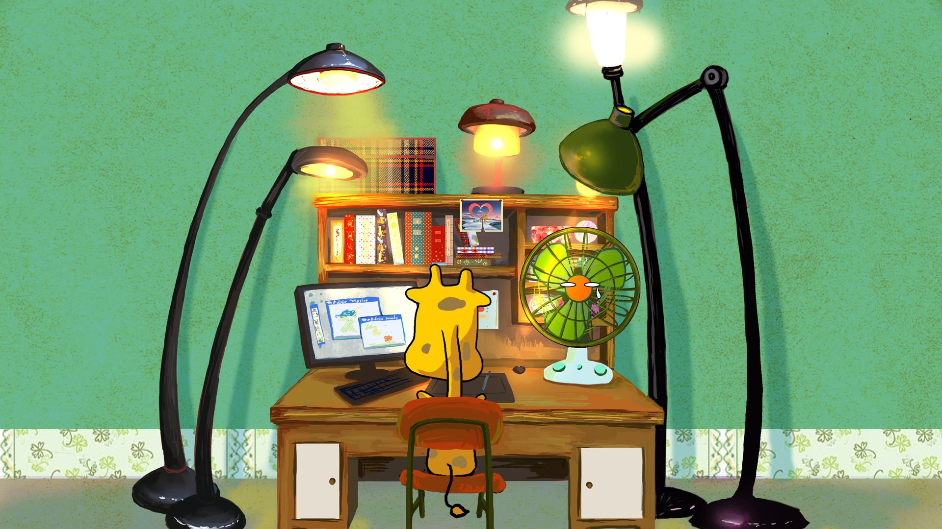 卡通,插画,手绘,迷雾中的但丁,学习,但丁,儿童桌面专用