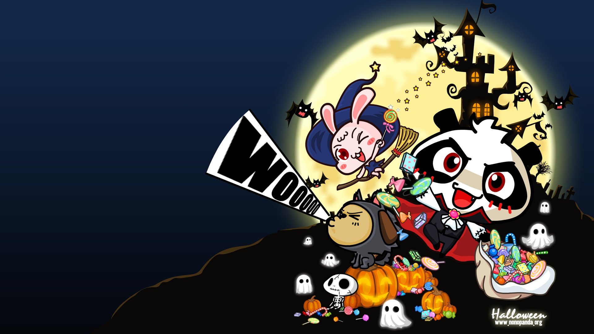 动漫,卡通,插画,nonopanda,万圣节,林无知,儿童桌面专用