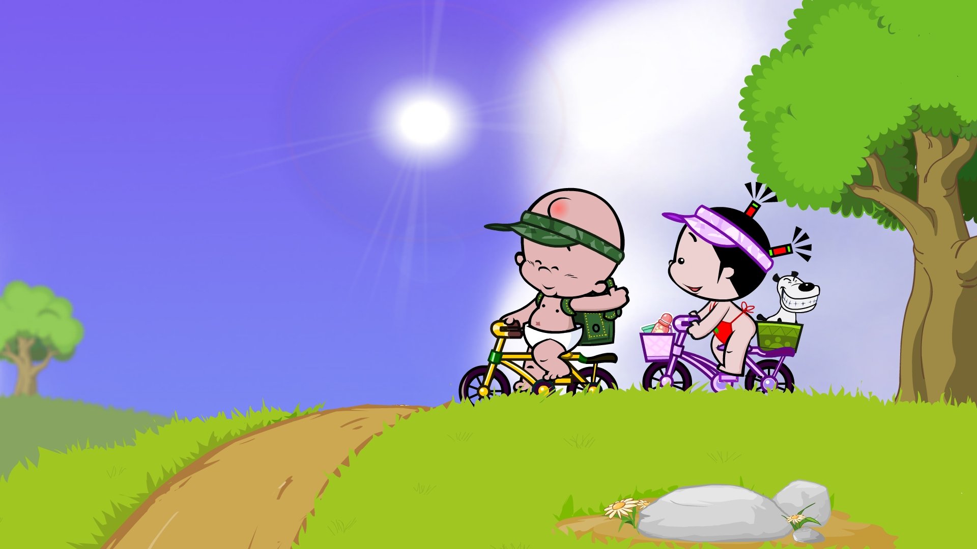 动漫,卡通,插画,手绘,小破孩,春游,儿童桌面专用