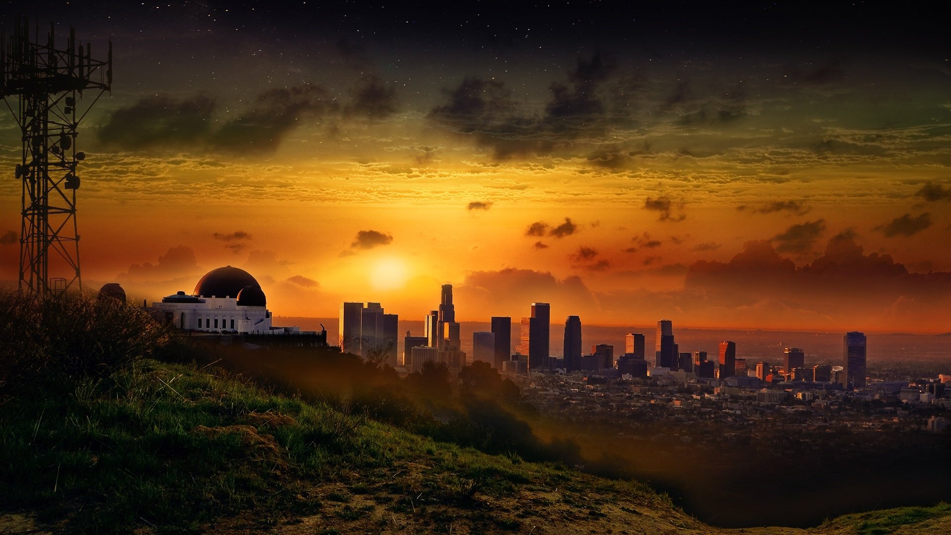 风景,落日余晖,儿童桌面专用