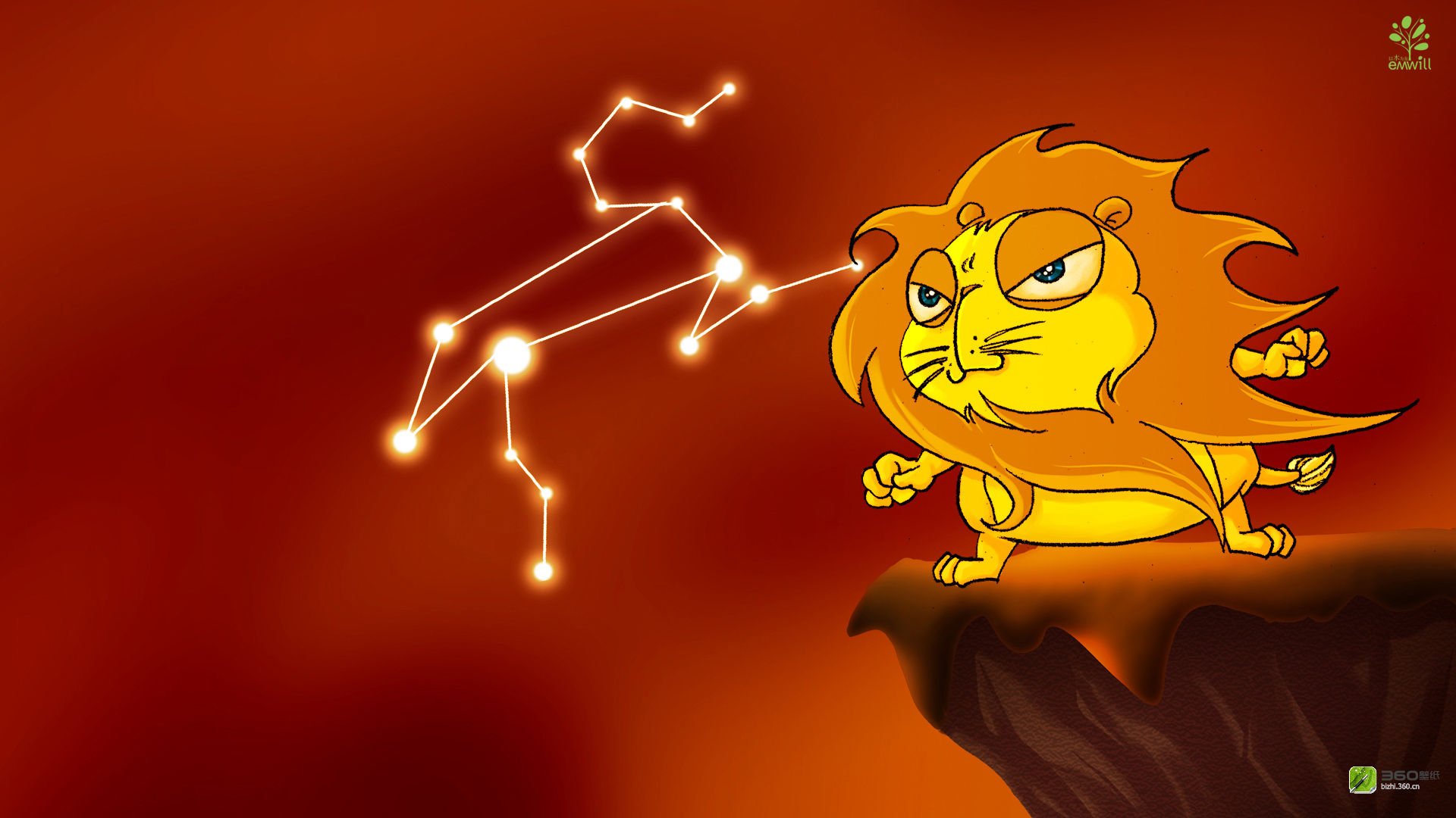 动漫,卡通,插画,狮子座,熊猫铁蛋,儿童桌面专用